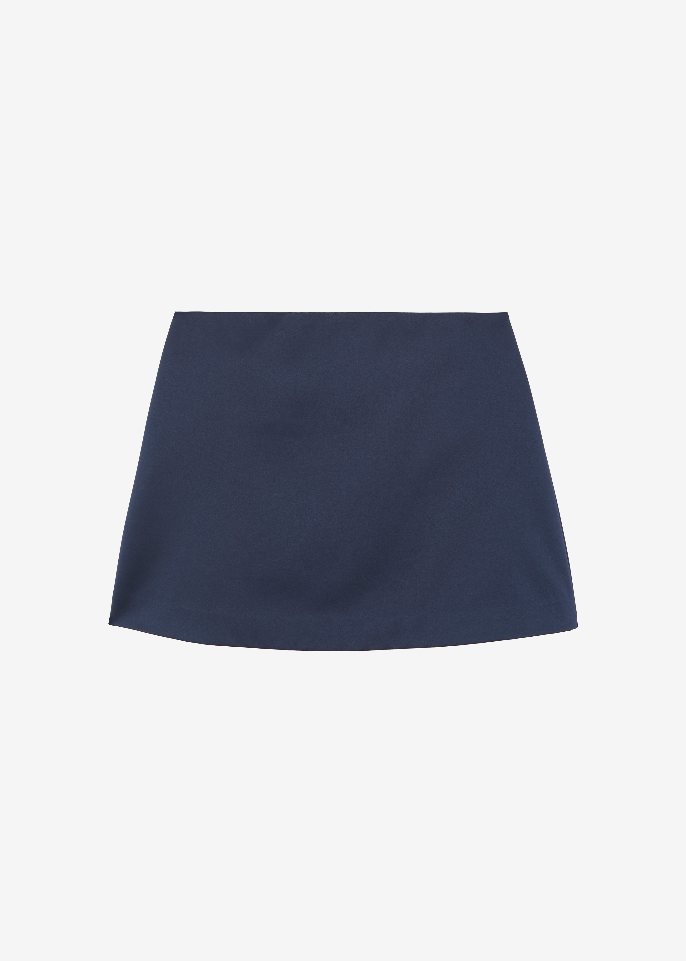 Jo Satin Mini Skirt - Navy - 10
