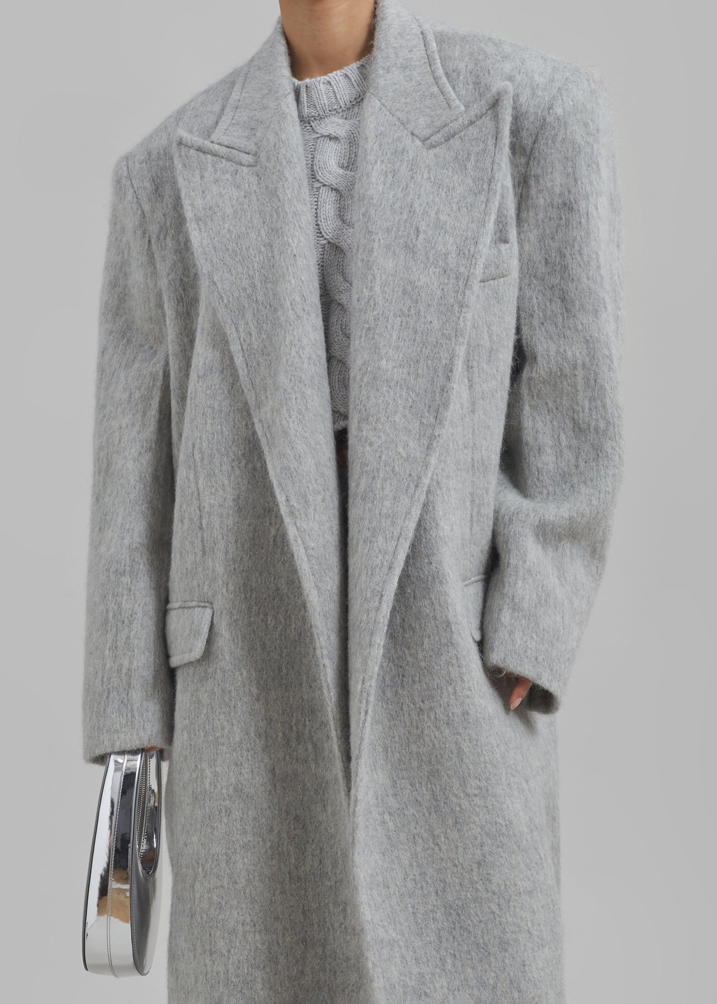 John Oversized Coat - Light Grey