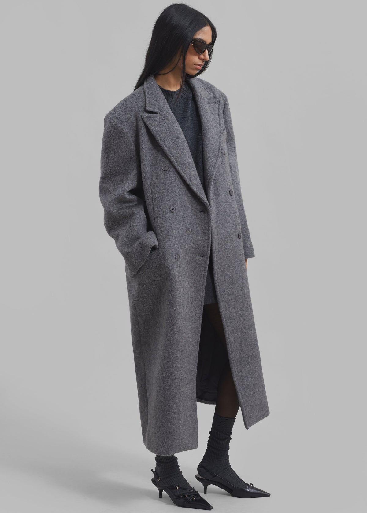 Jordan Wool Coat - Grey - 5