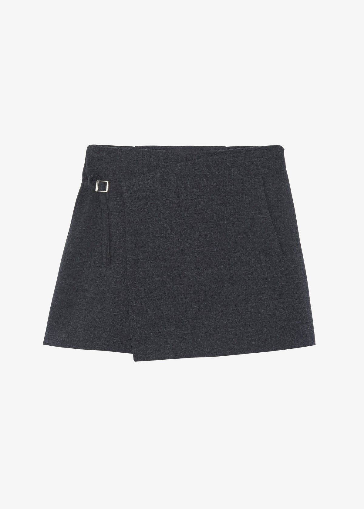 Julie Wrap Mini Skort - Charcoal - 12