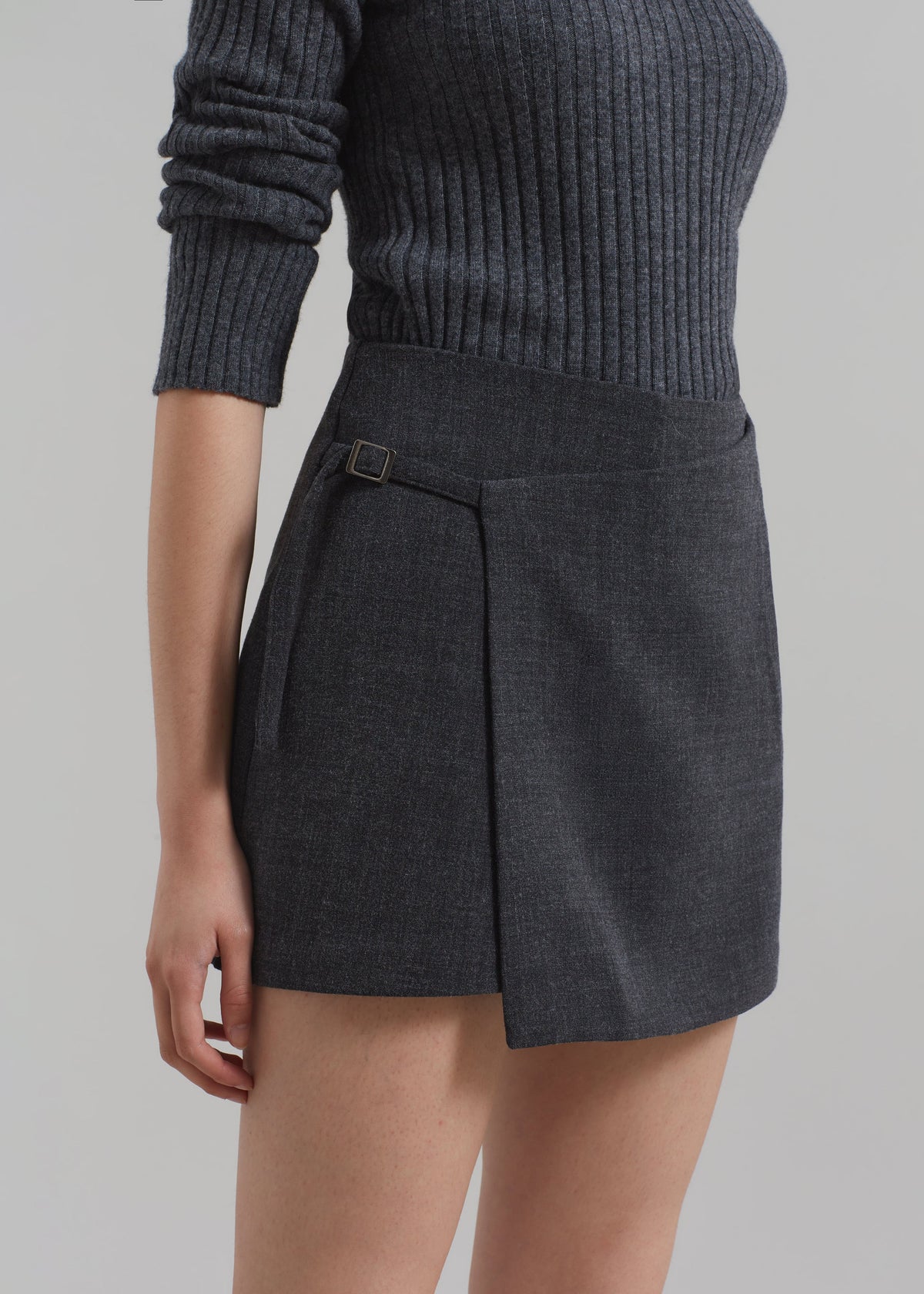 Julie Wrap Mini Skort - Charcoal - 8