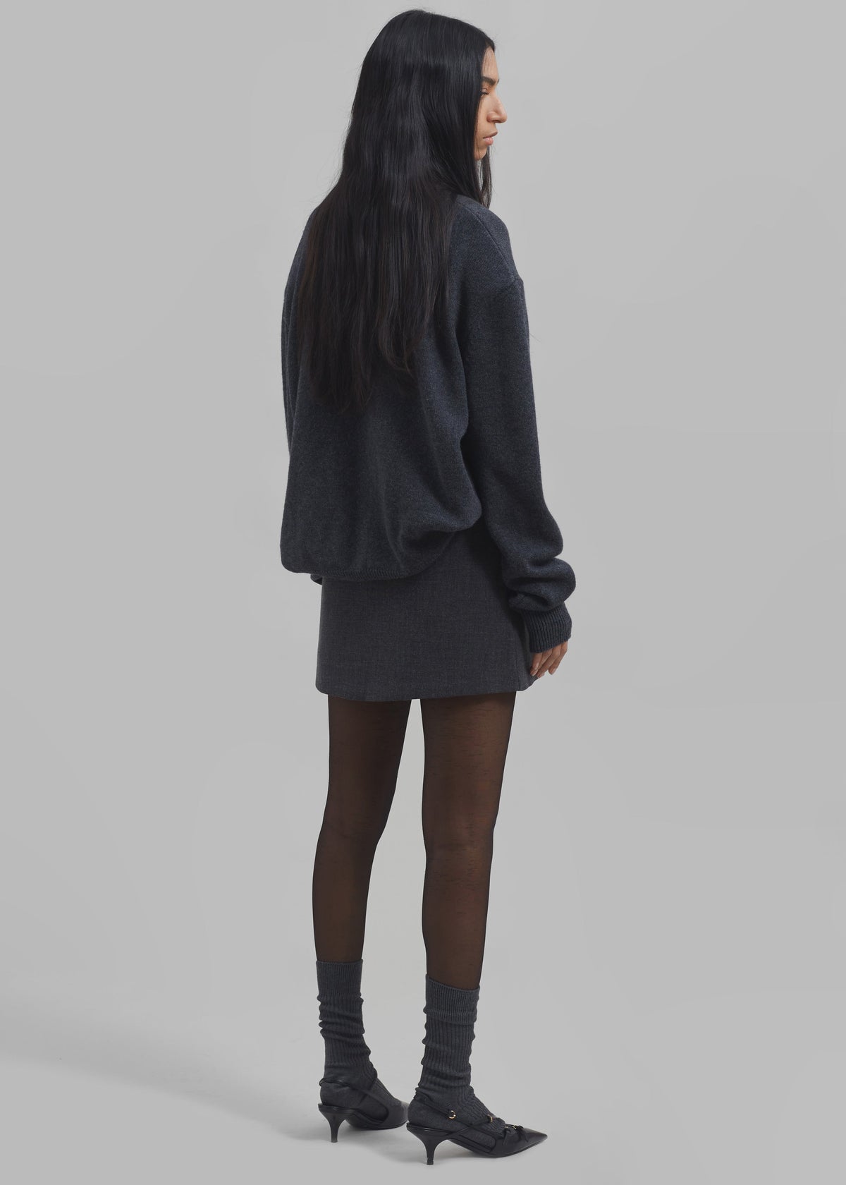 Julie Wrap Mini Skort - Charcoal - 11