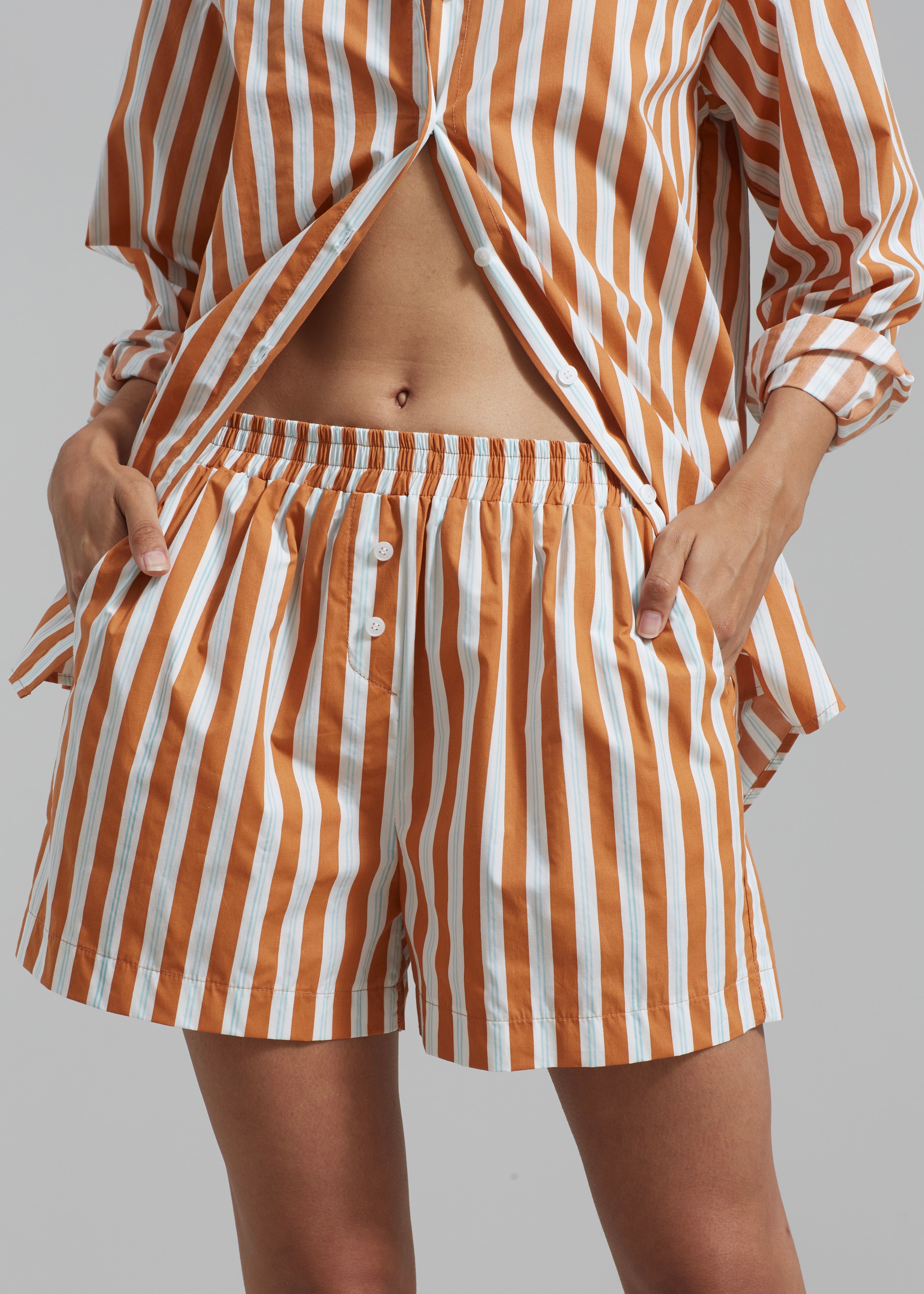 Juno Boxer Shorts - Orange Stripe - 5