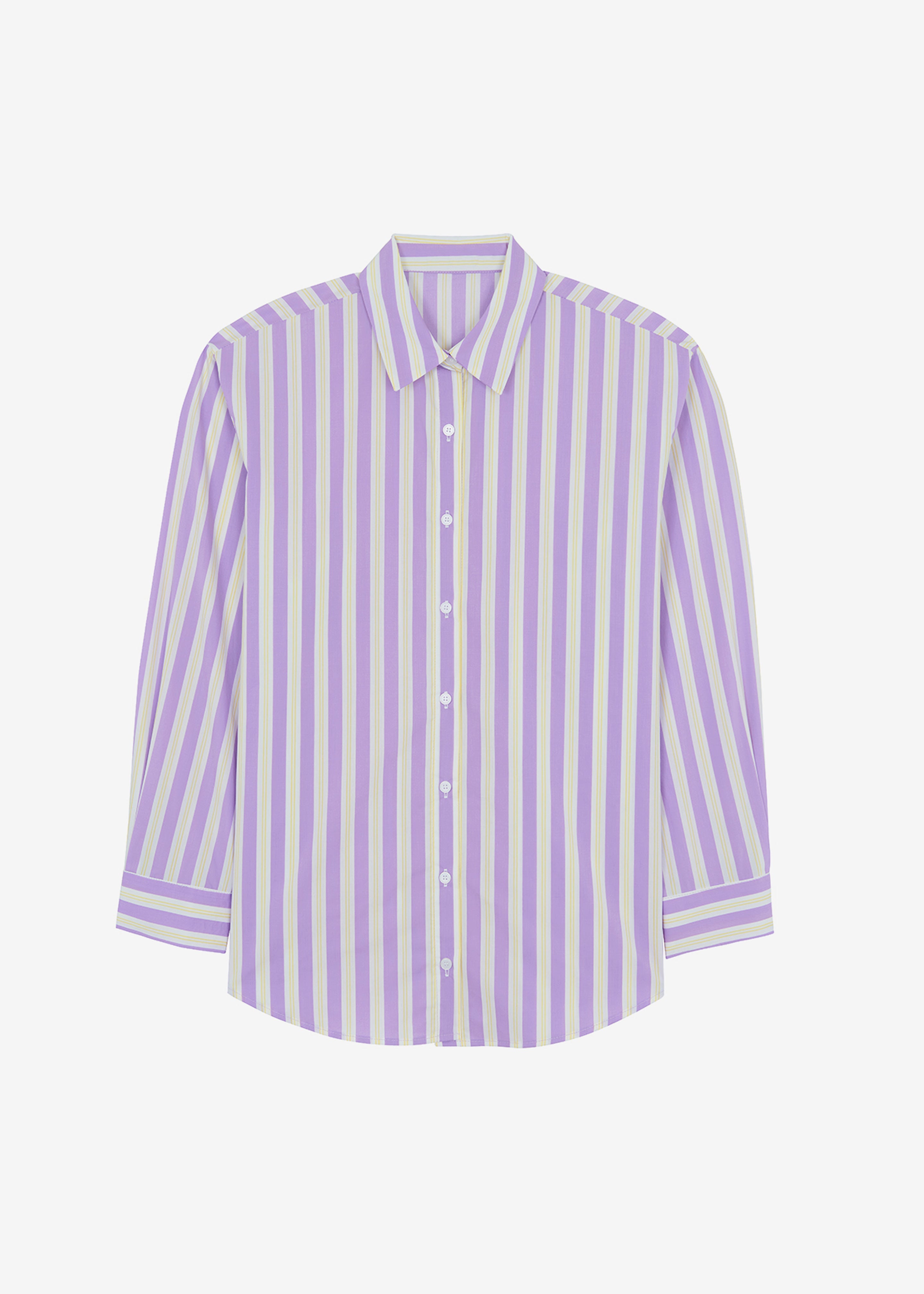 Juno Cotton Shirt - Violet Stripe - 7
