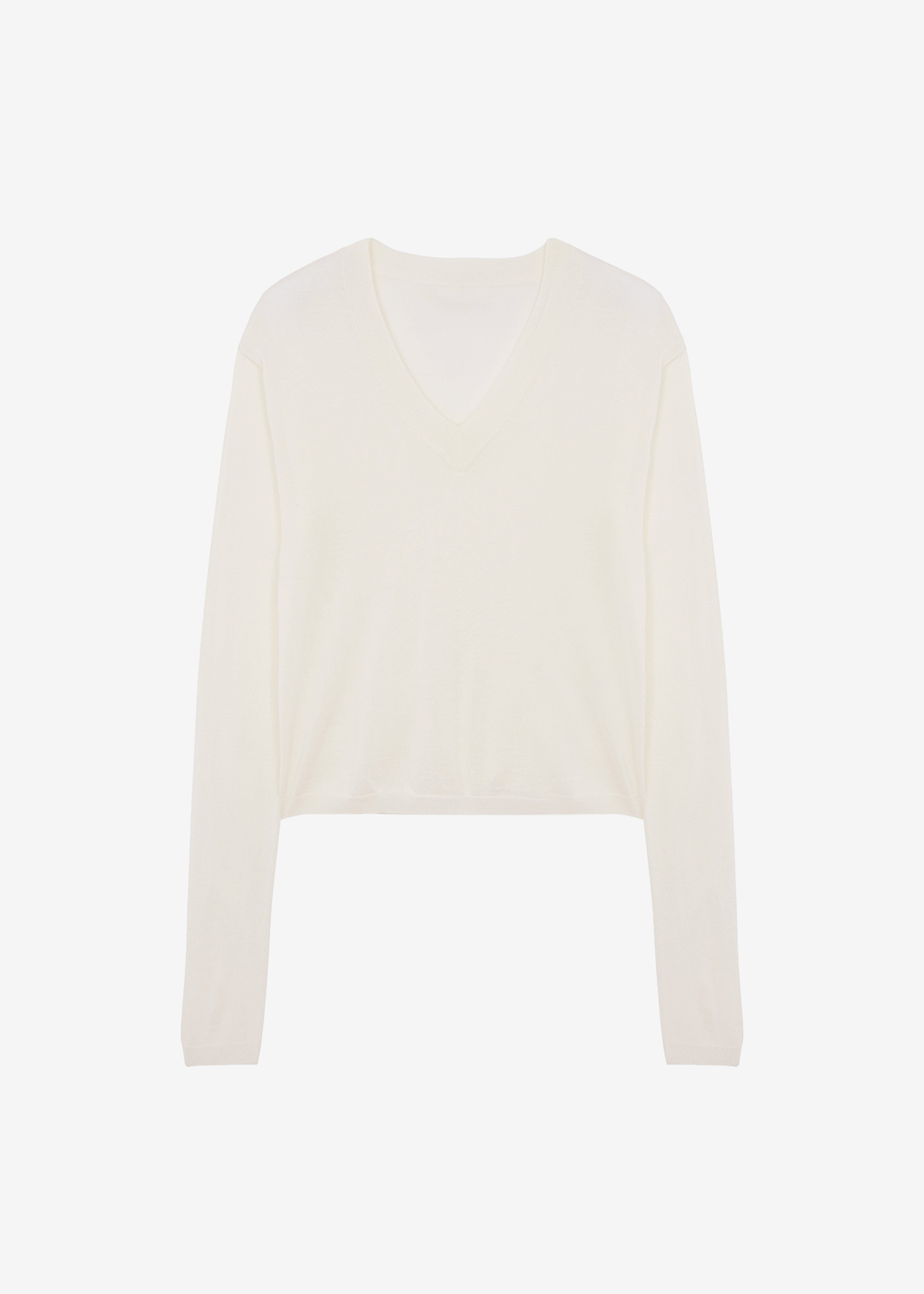 Juro V-Neck Knit - Cream - 11