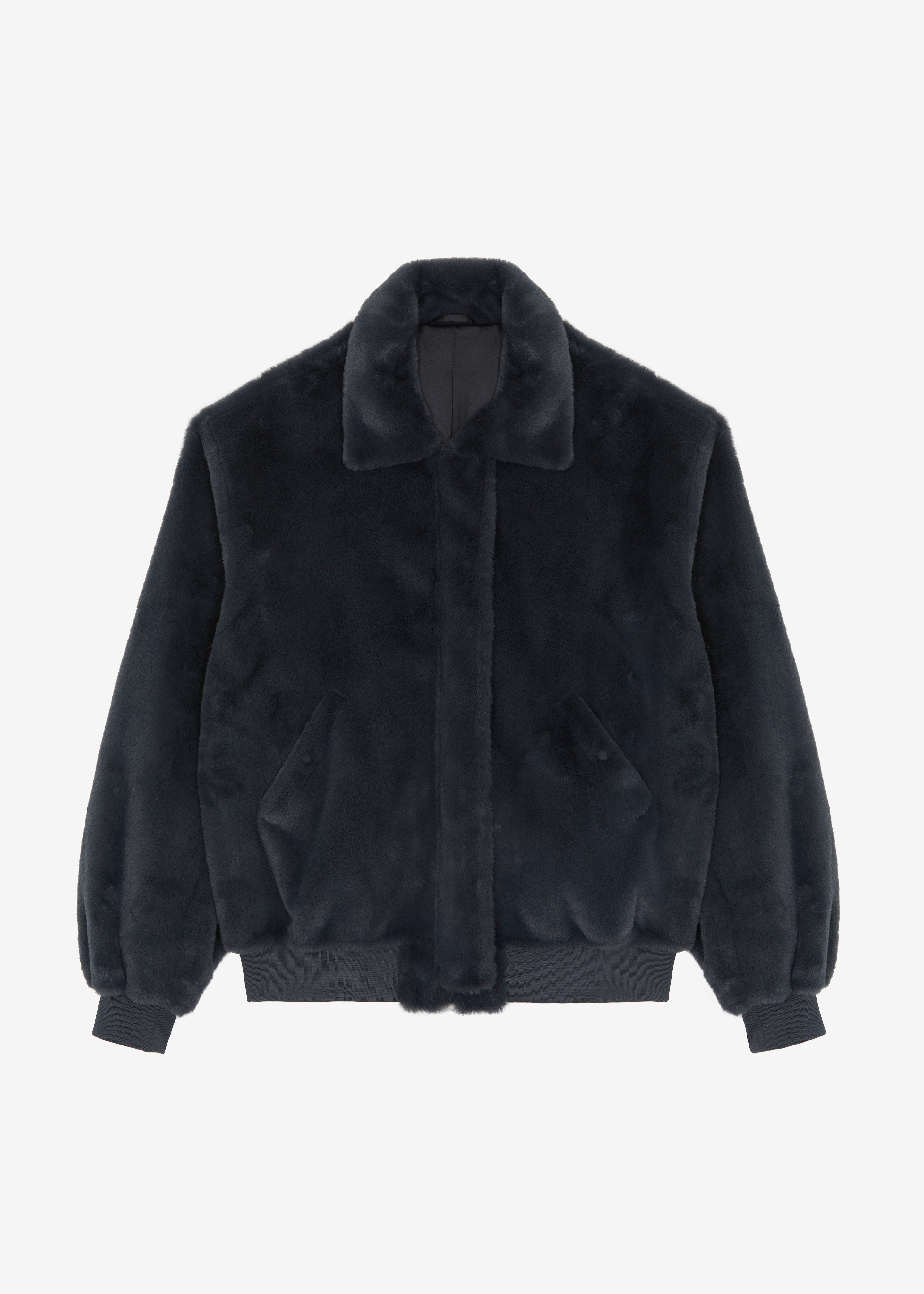 Justin Faux Fur Bomber - Storm – Frankie Shop Europe