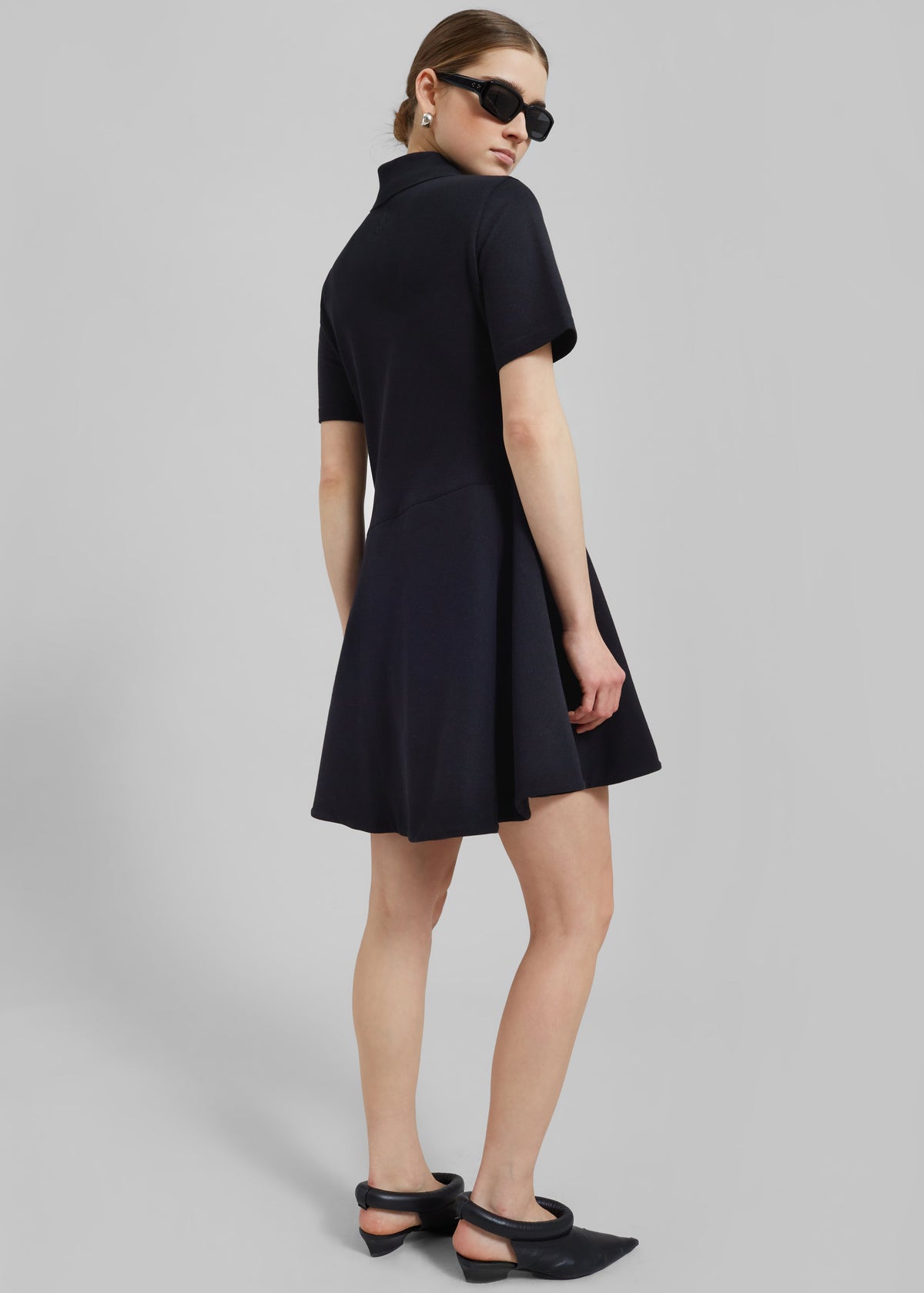 JW Anderson Asymmetric Polo Dress - Black - 6