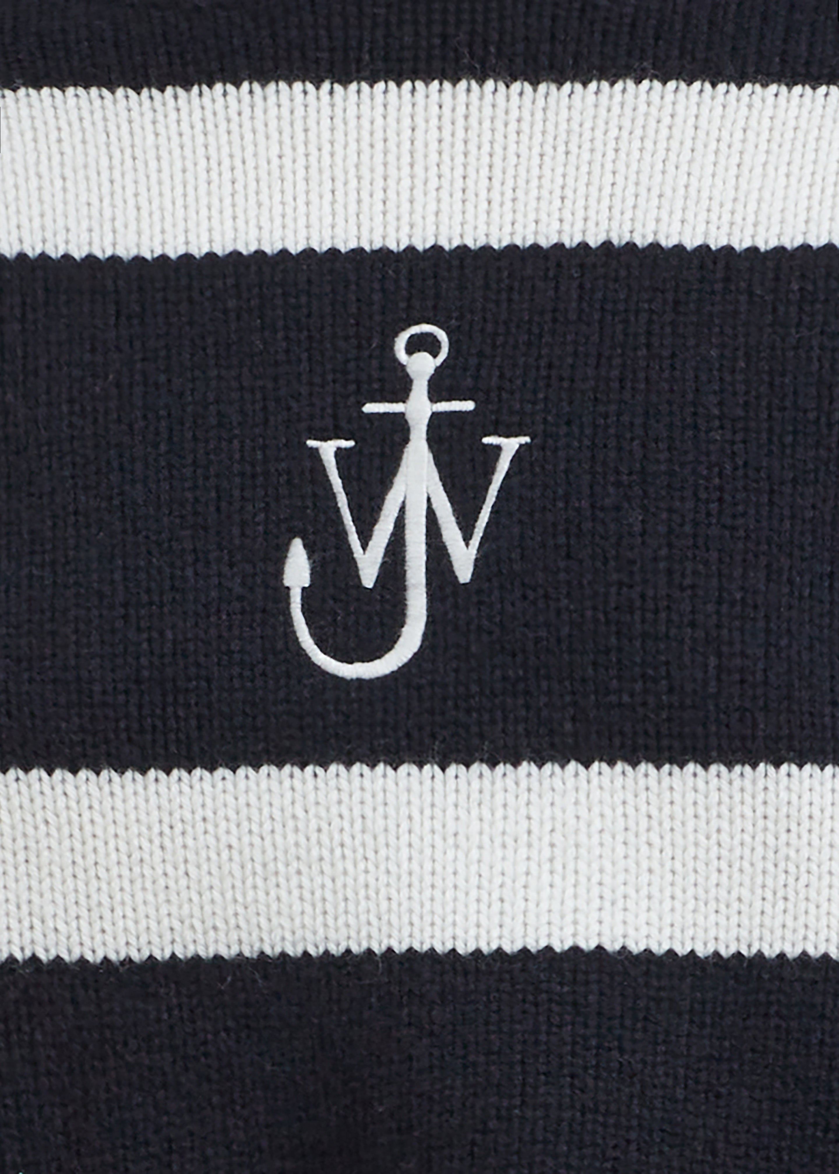 JW Anderson Cropped Anchor Jumper - Black/White - 4