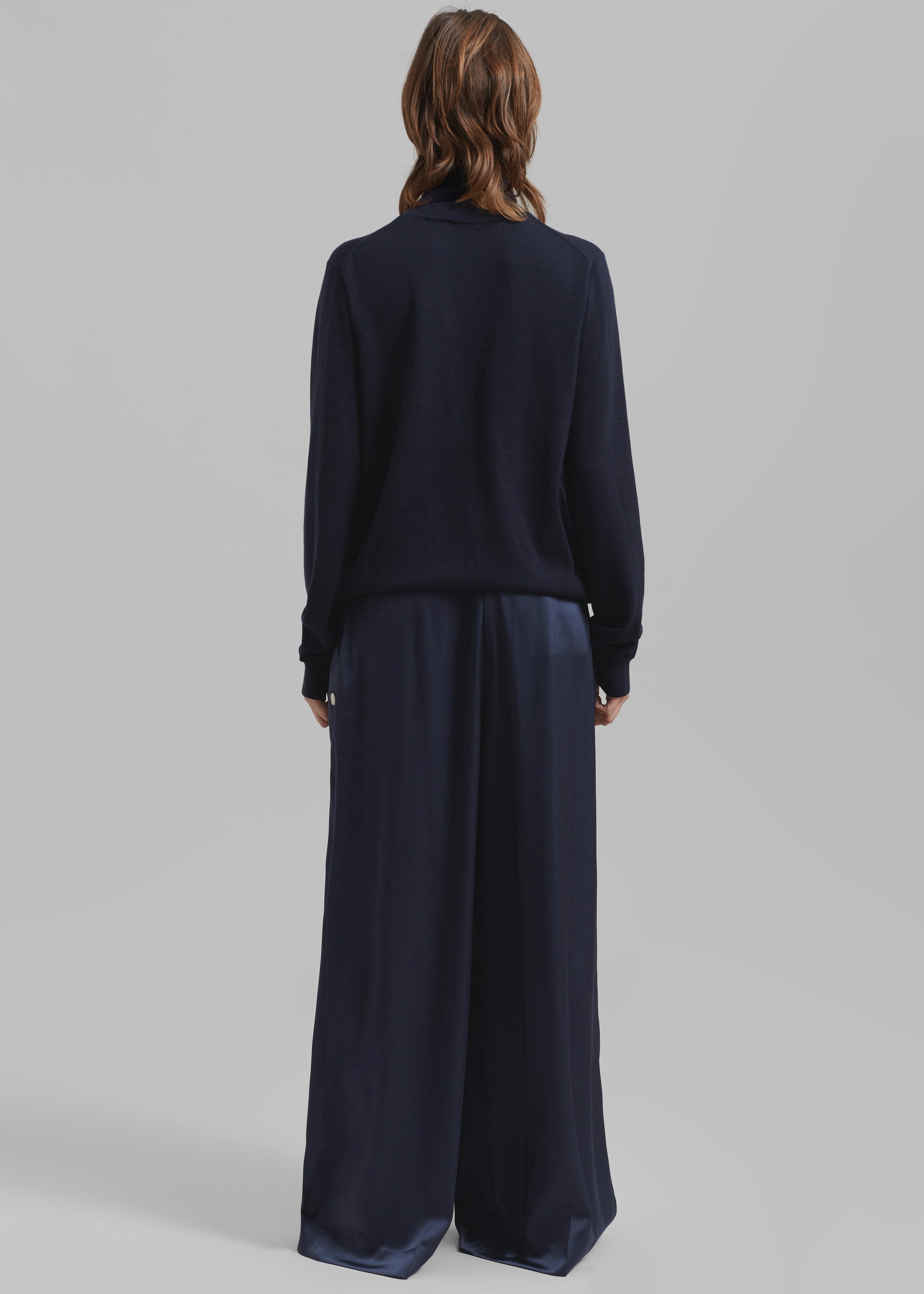 JW Anderson Crossover Strap Wide Leg Trousers - Navy - 8