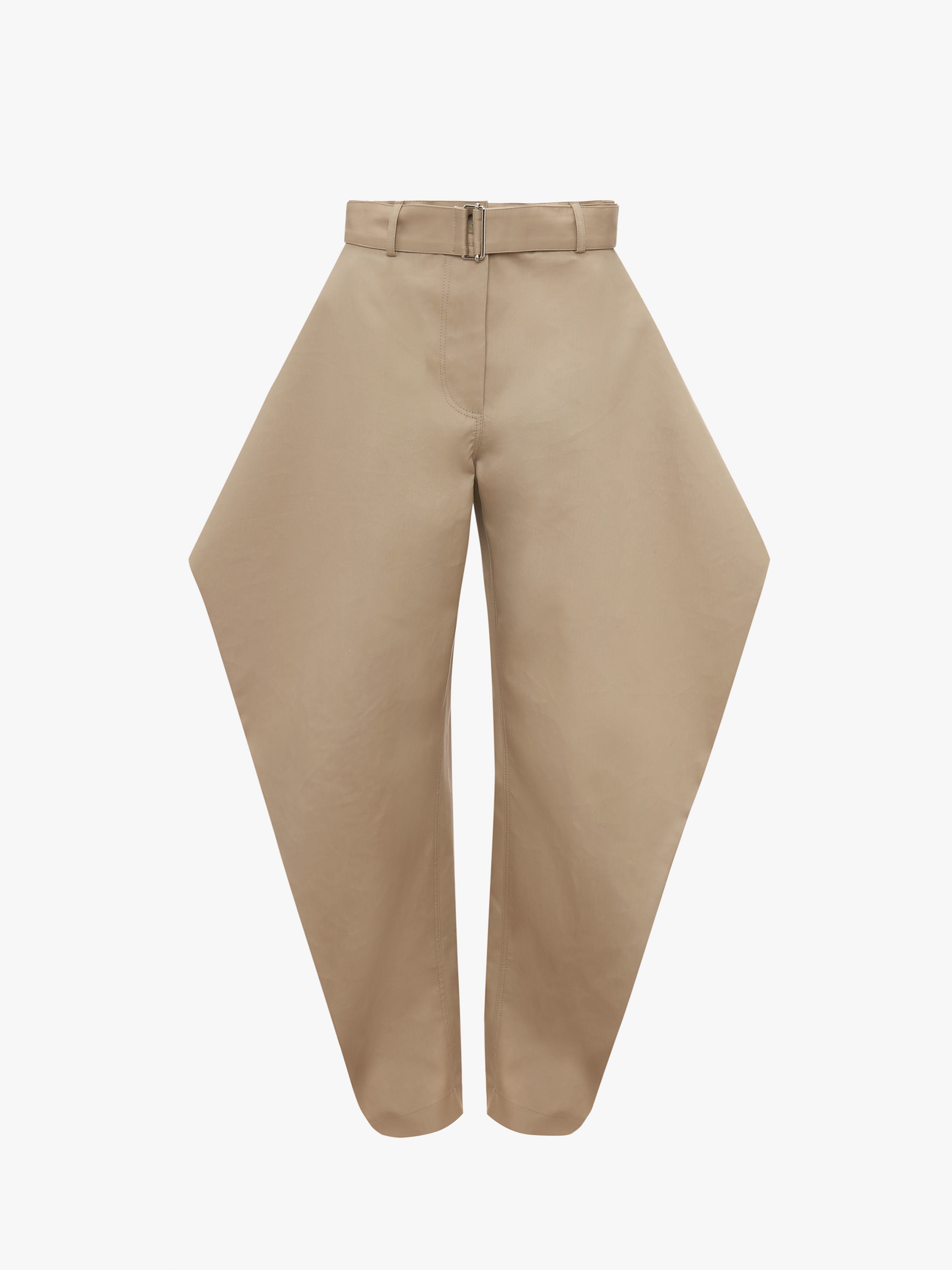 Rodebjer Flax Blend Annie Trousers With Belt Loops In Neutral | ModeSens