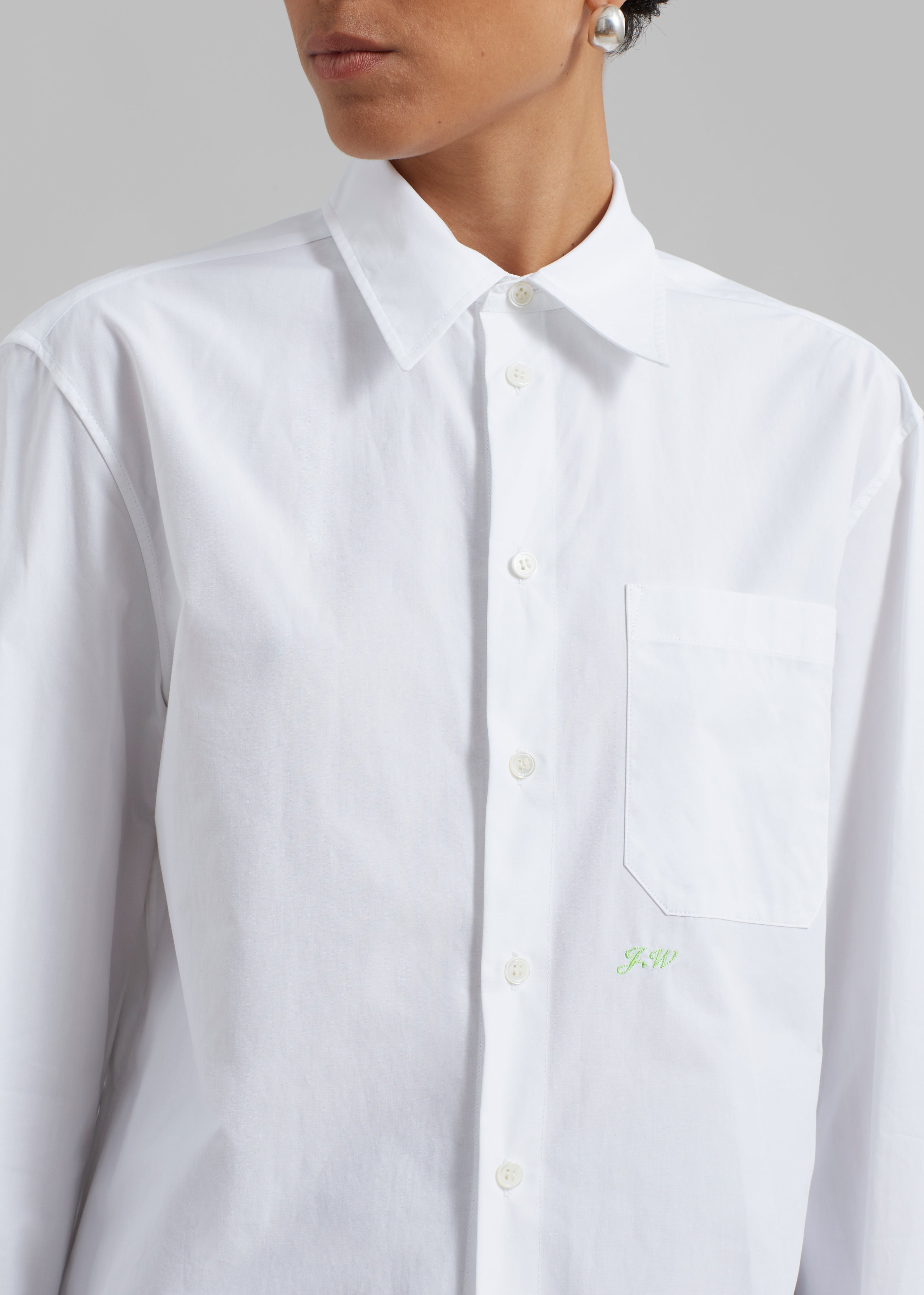 JW Anderson Oversized Cuff Shirt - White - 6