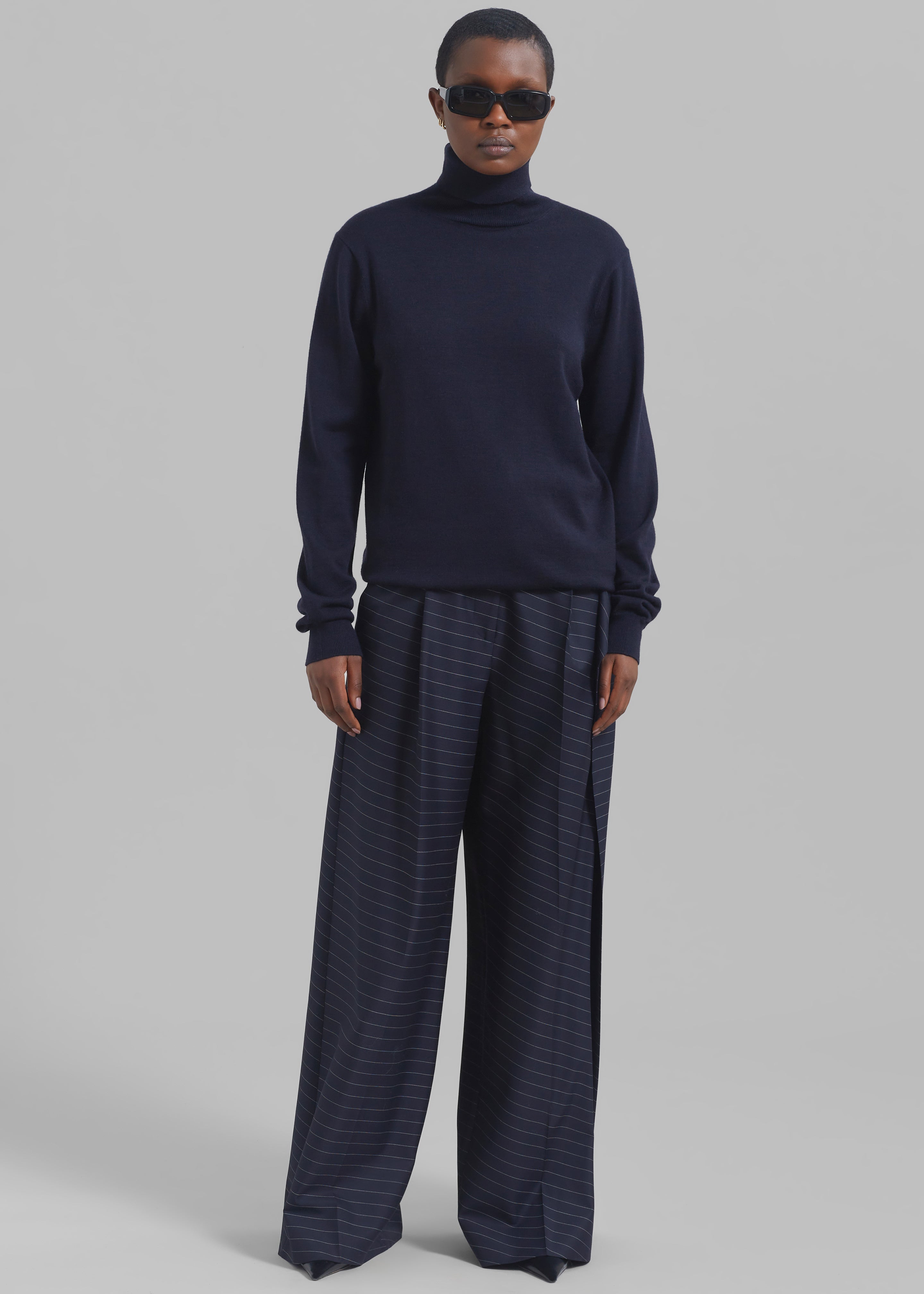 JW Anderson Side Panel Trousers - Navy - 4