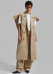 JW Anderson Sleeveless Kite Trench Coat - Flax