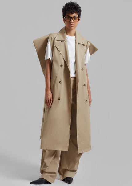 JW Anderson Sleeveless Kite Trench Coat - Flax – Frankie Shop Europe