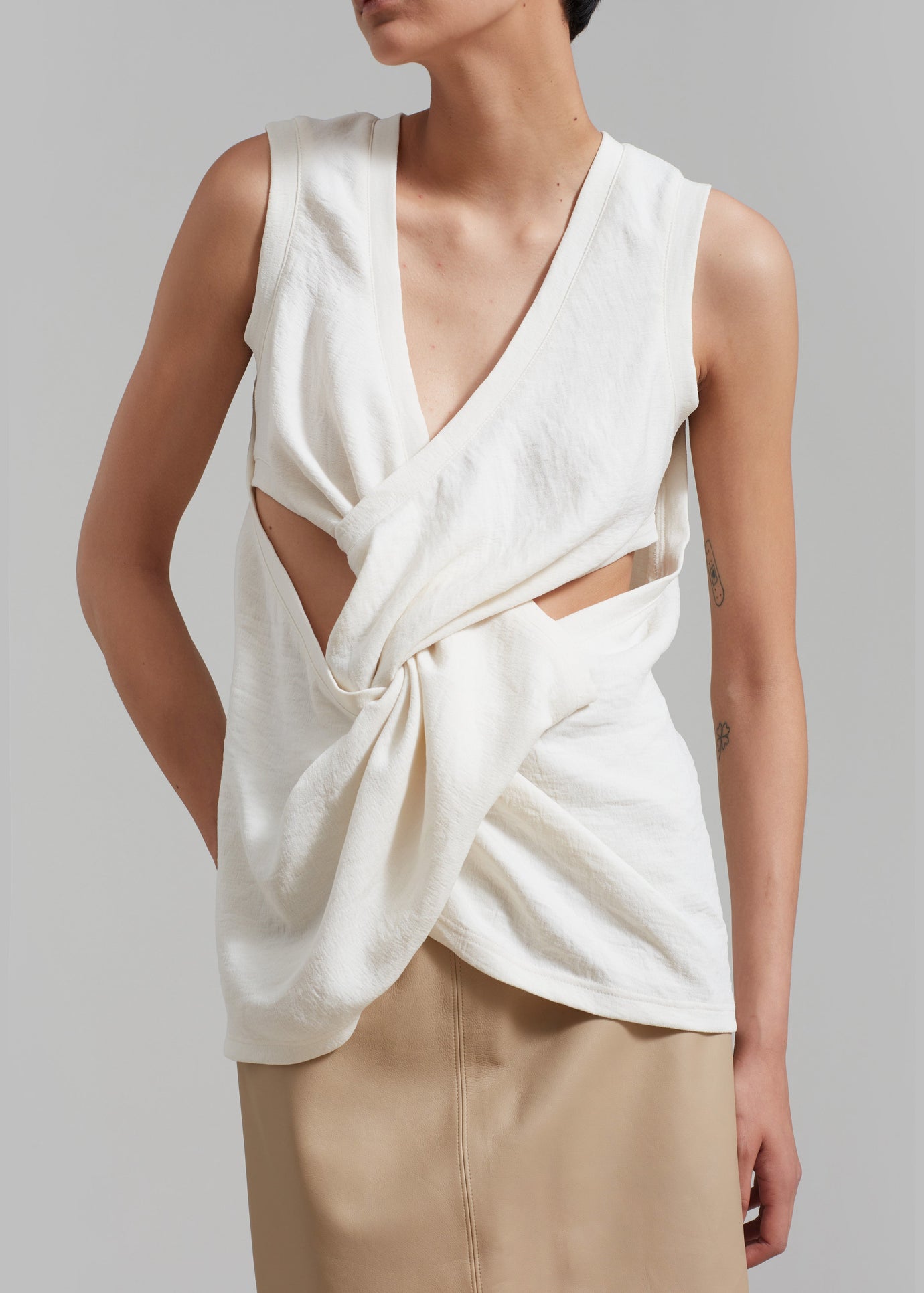 JW Anderson Twist Front Top - White - 1