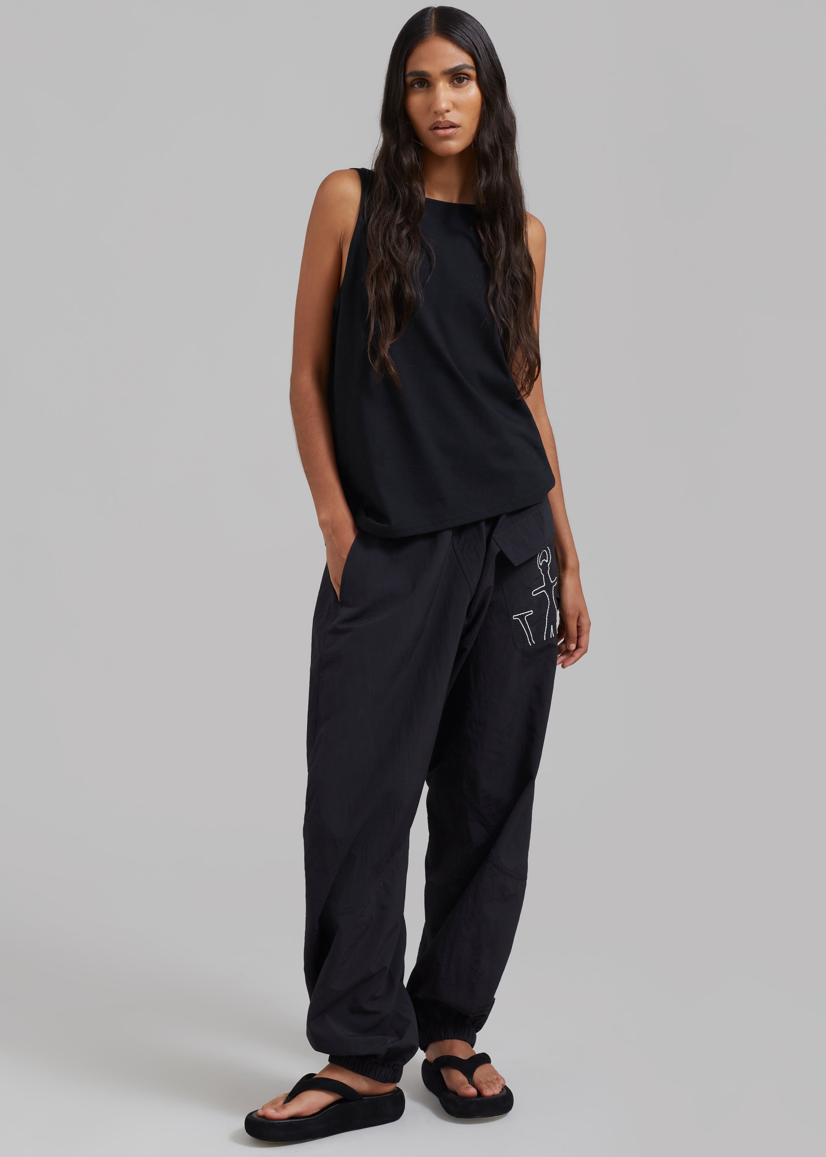 JW Anderson Twisted Joggers - Black - 1