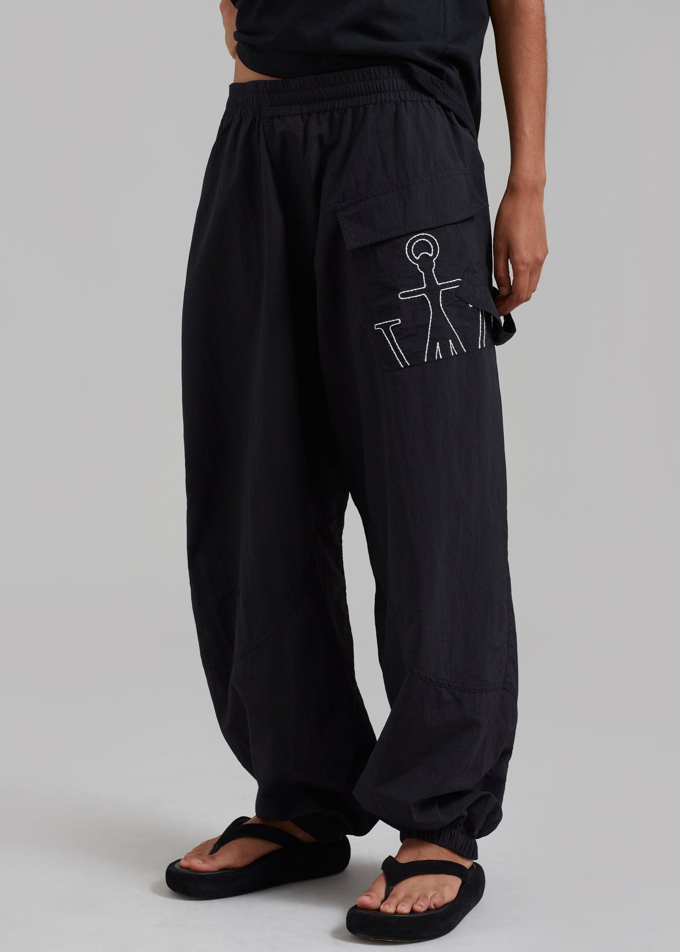 JW Anderson Twisted Joggers - Black - 1