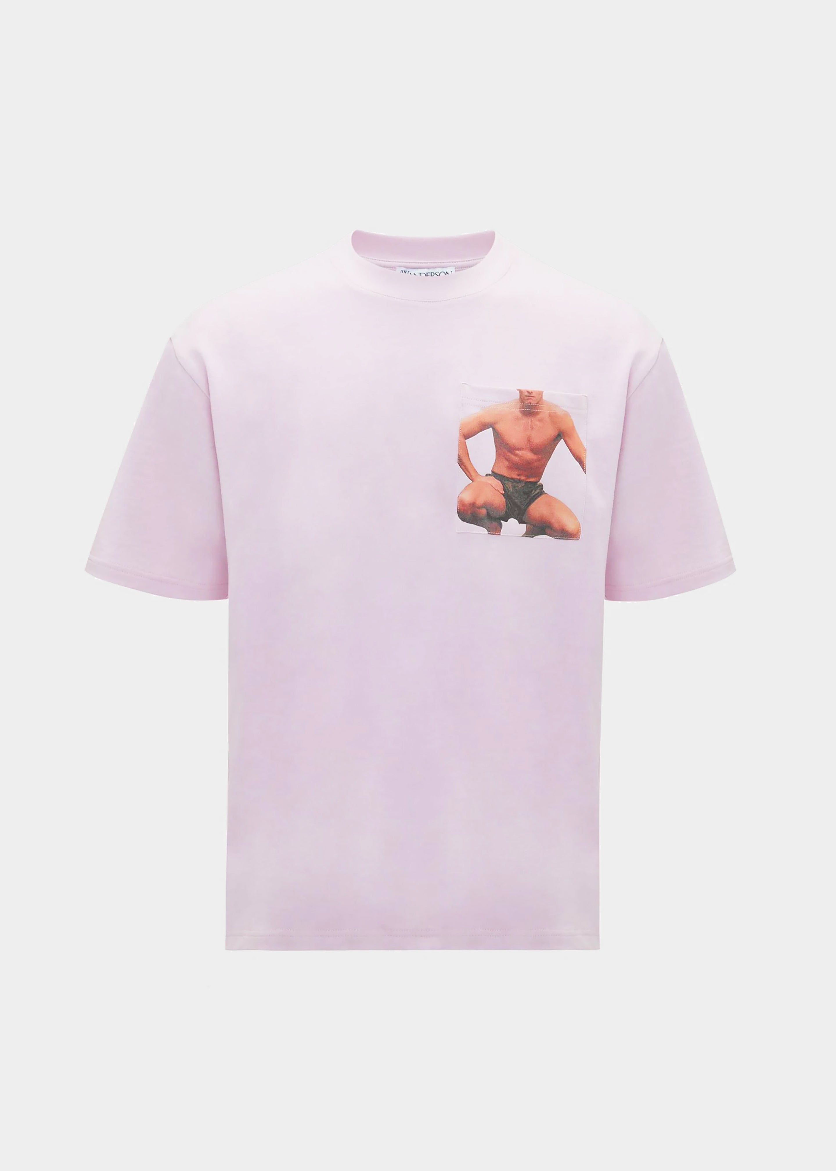 JW Anderson Crouching Stud Chest Pocket T-Shirt - Pink - 7