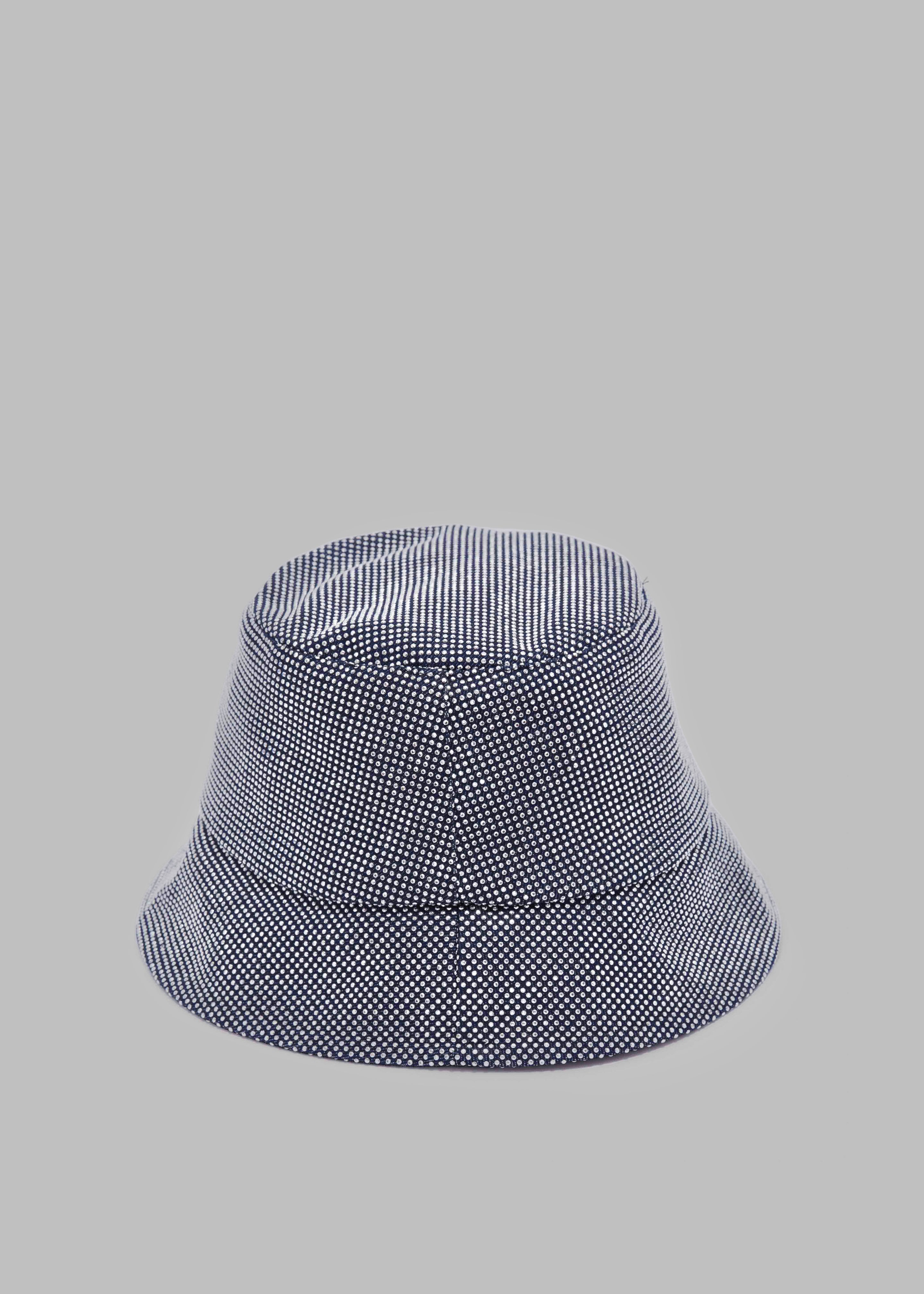 JW Anderson Hotfix Denim Bucket Hat - Indigo/Silver - 4