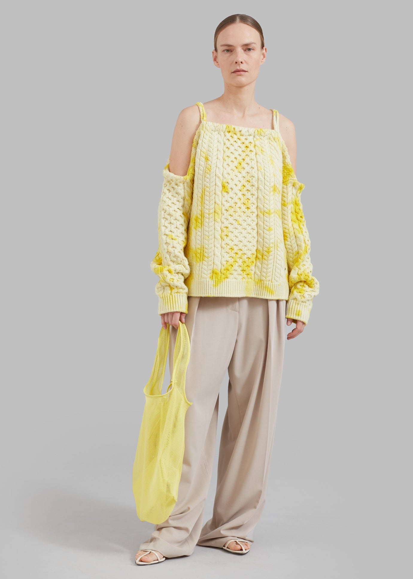 JW Anderson Cold Shoulder Cable Jumper - Yellow