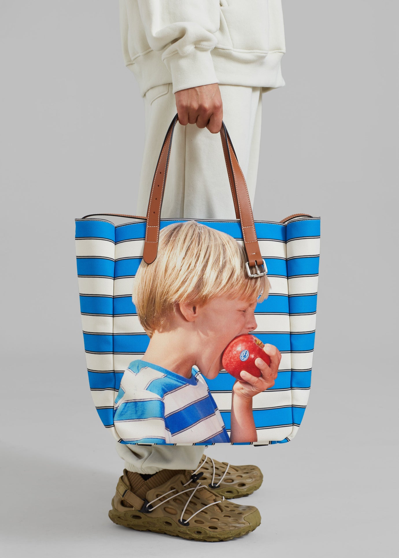 JW Anderson Boy With Apple Belt Tote - Blue/White - 1
