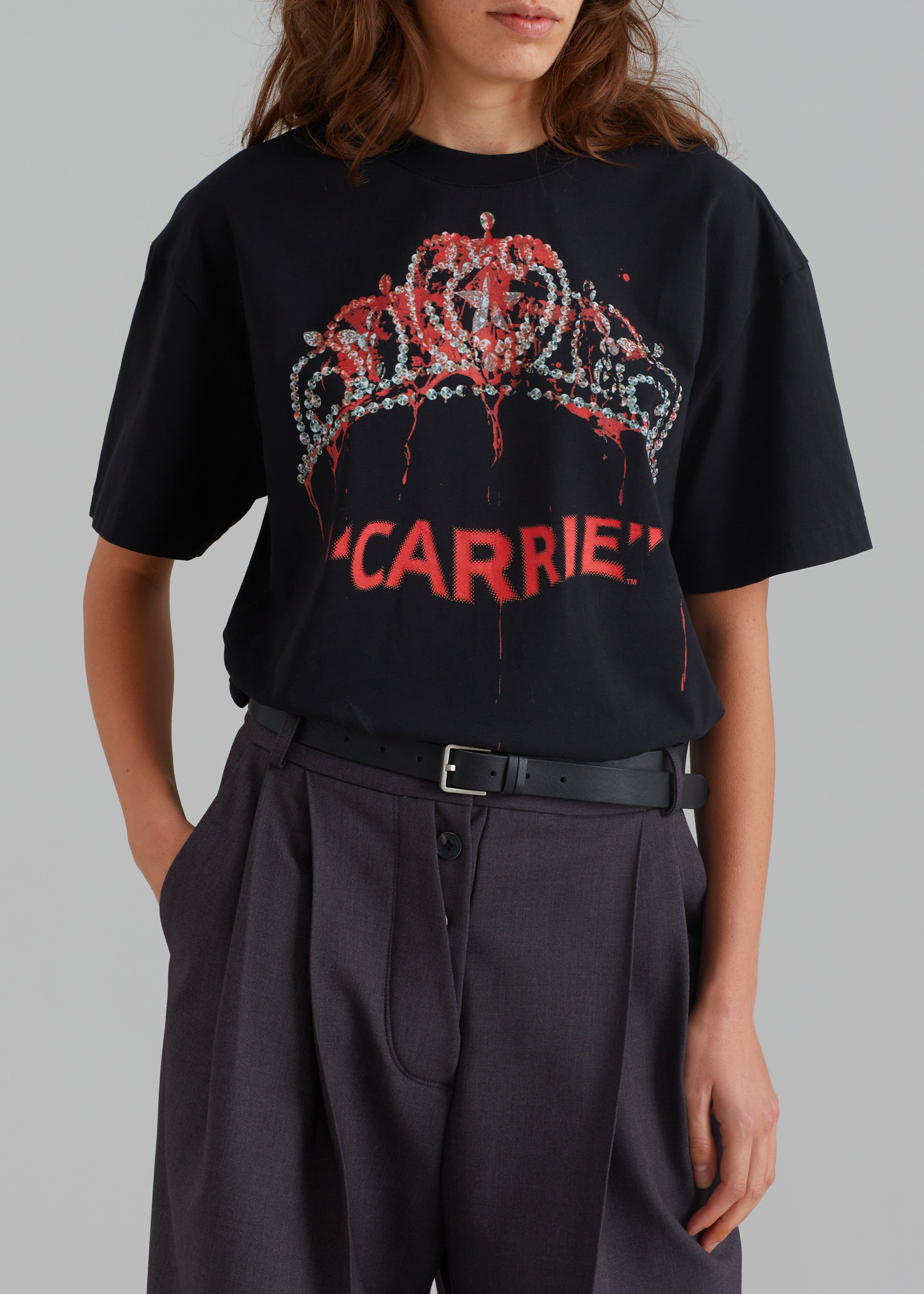 JW Anderson Carrie Tiara T-Shirt - Black - 5