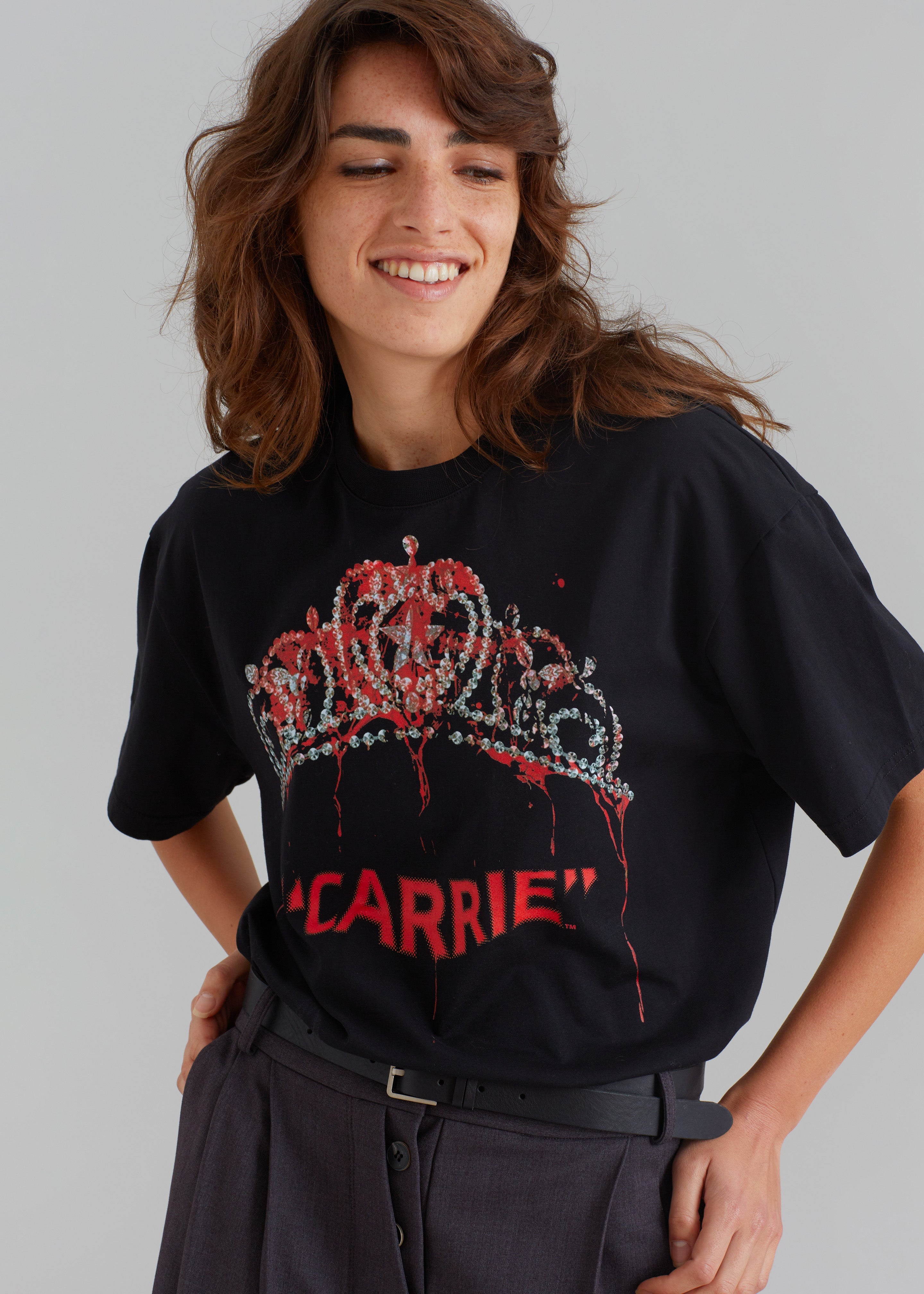 JW Anderson Carrie Tiara T-Shirt - Black - 4