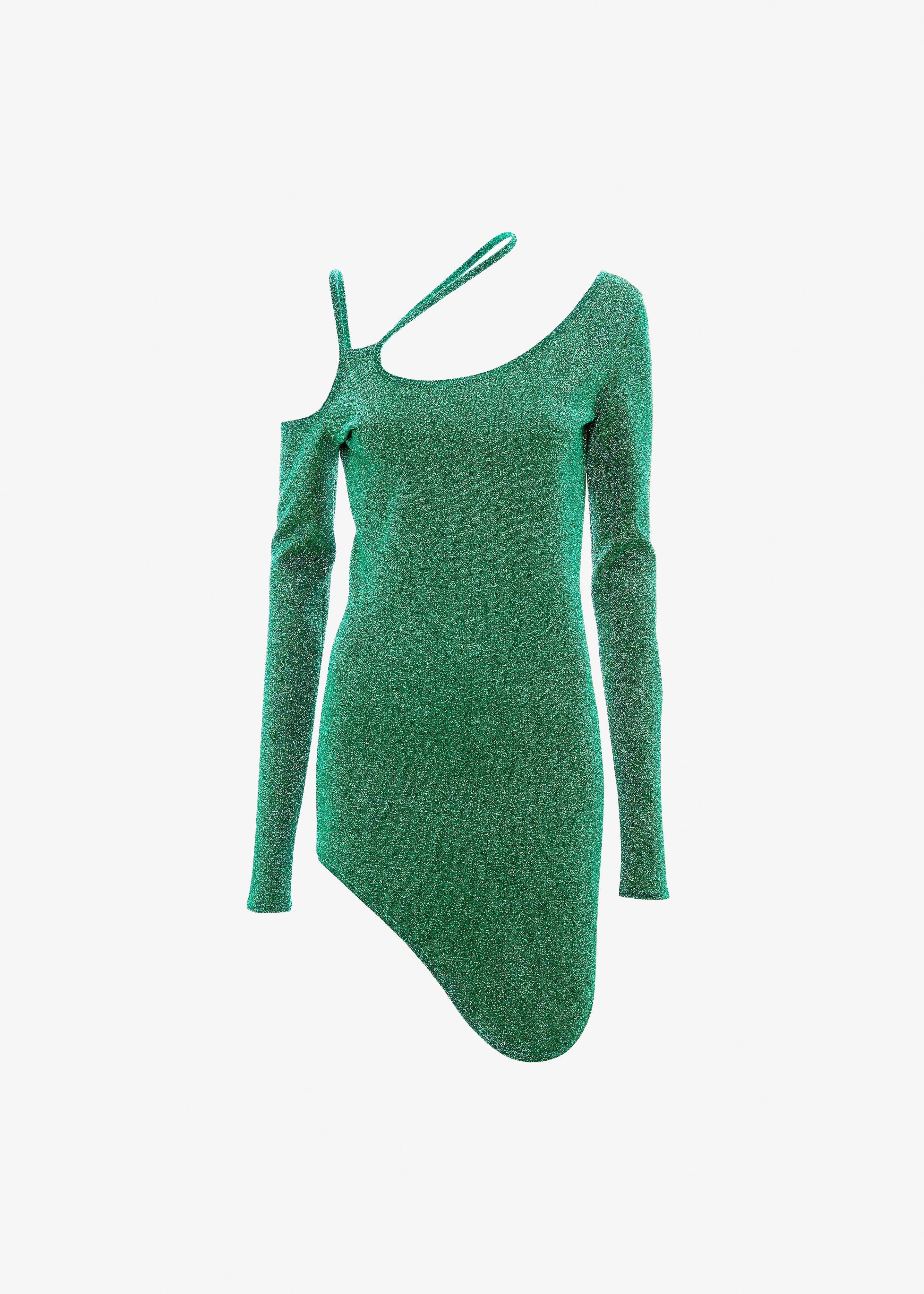 JW Anderson Cut Out Detail Asymmetric Dress - Emerald - 6