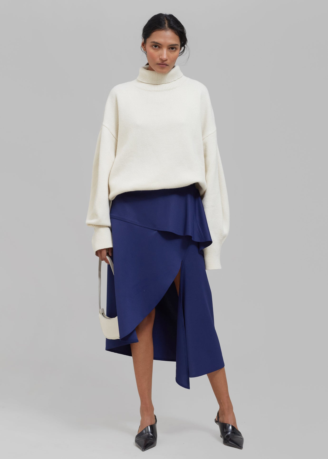 JW Anderson Peplum Slit Skirt - Oxford Blue