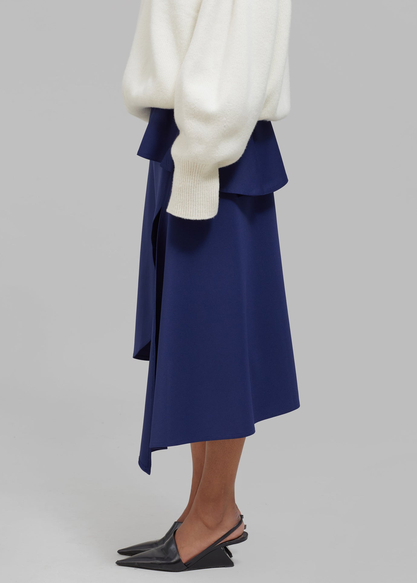 JW Anderson Peplum Slit Skirt - Oxford Blue - 1
