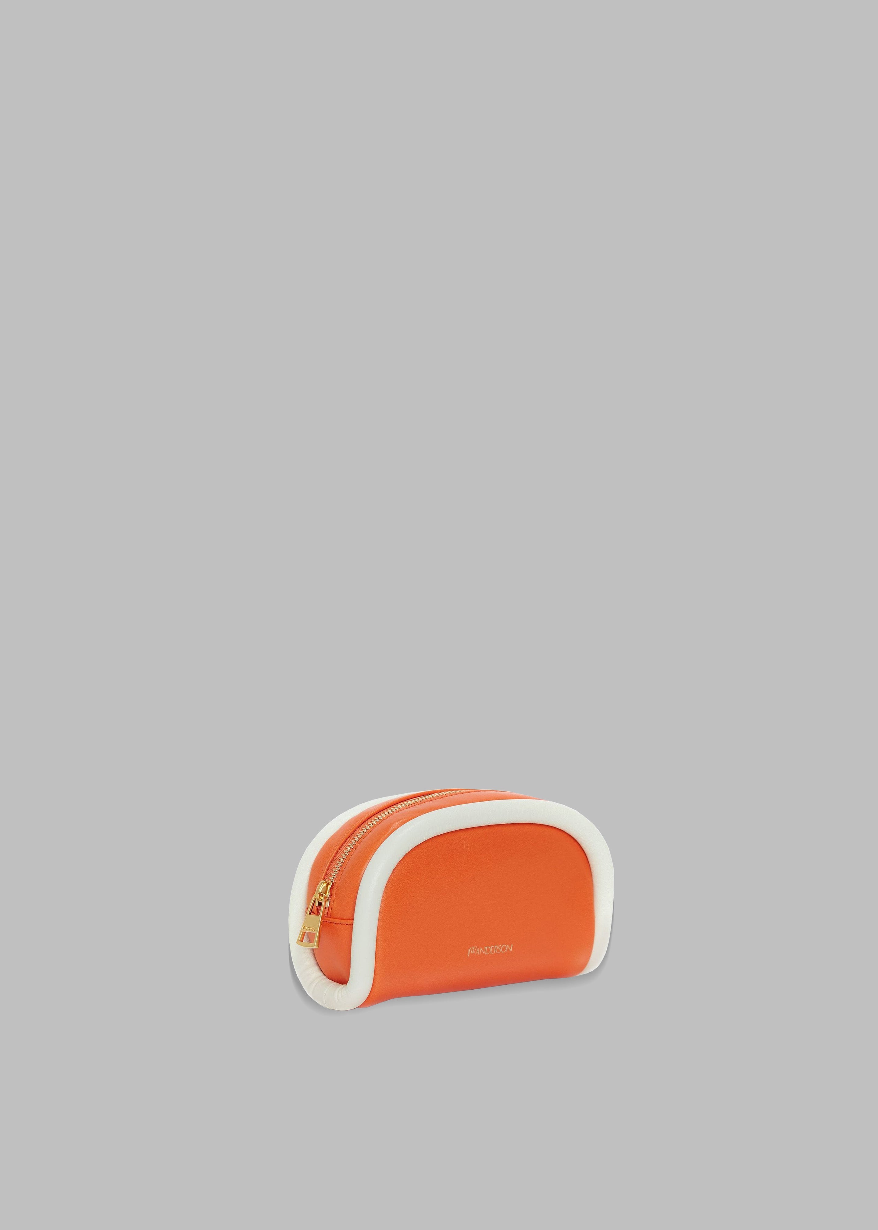 JW Anderson Small Leather Bumper-Pouch - Orange/White - 3