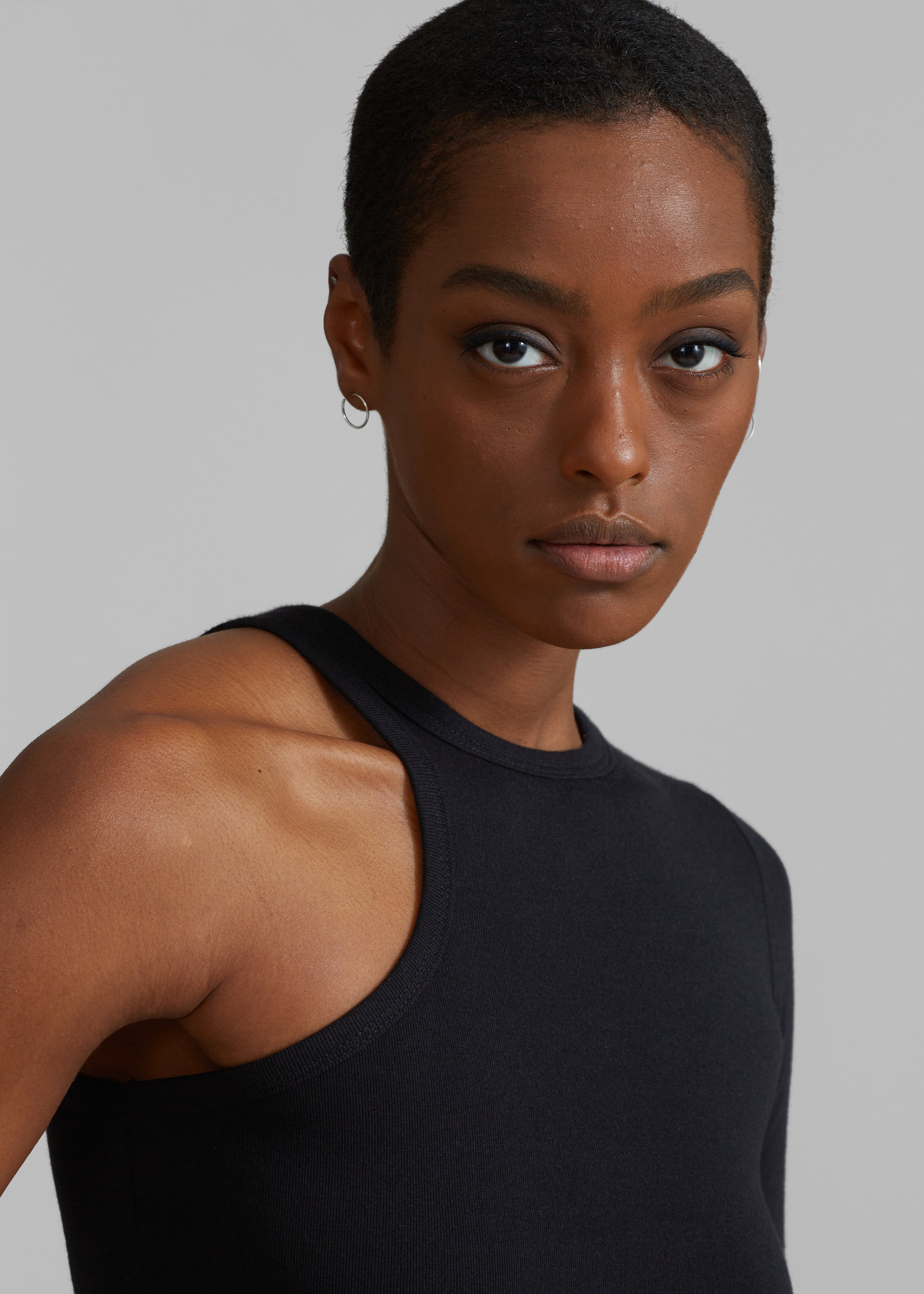 Jamie Asymmetric T-Shirt - Black - 3