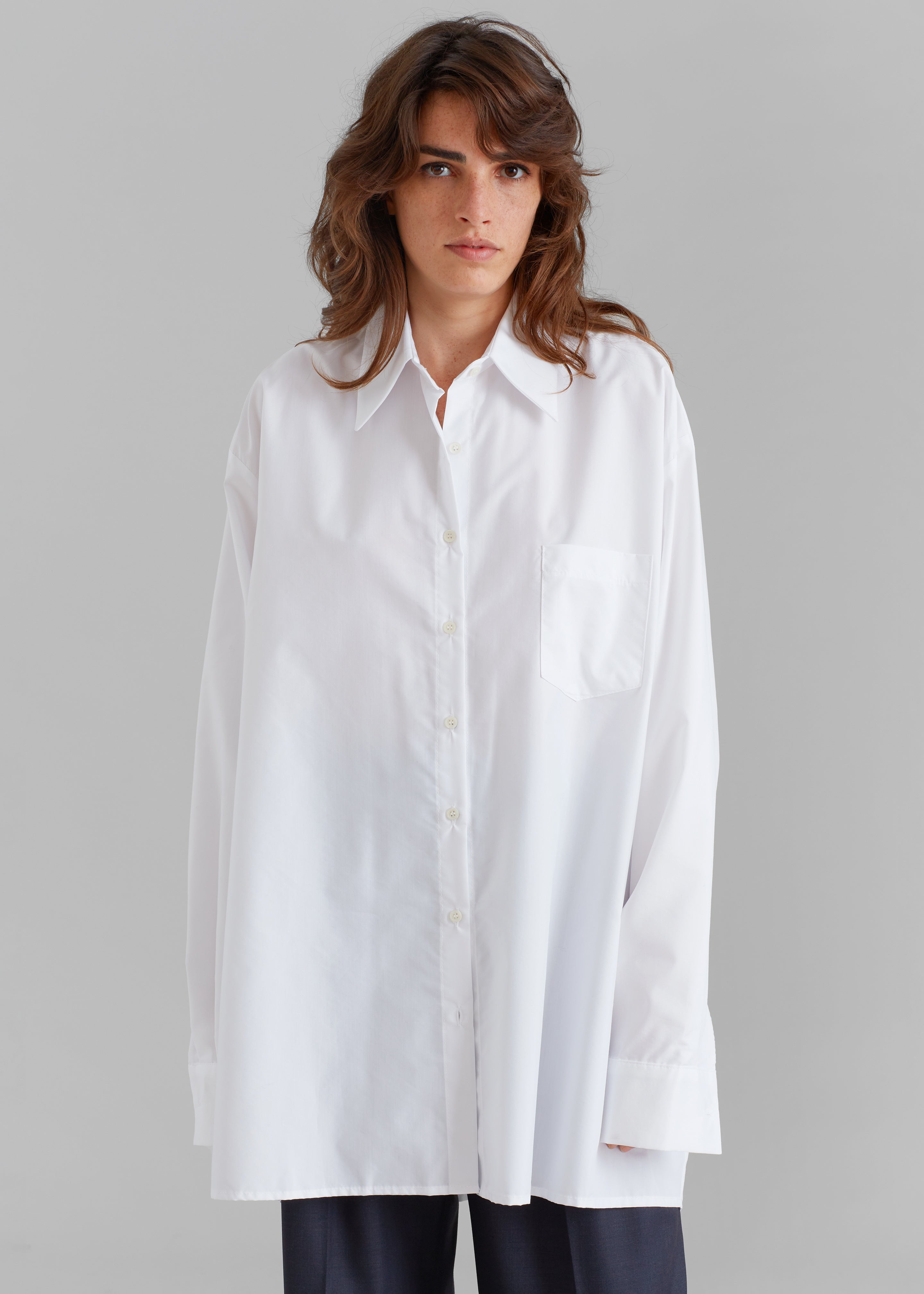 Jany Tie-Neck Shirt - White - 3