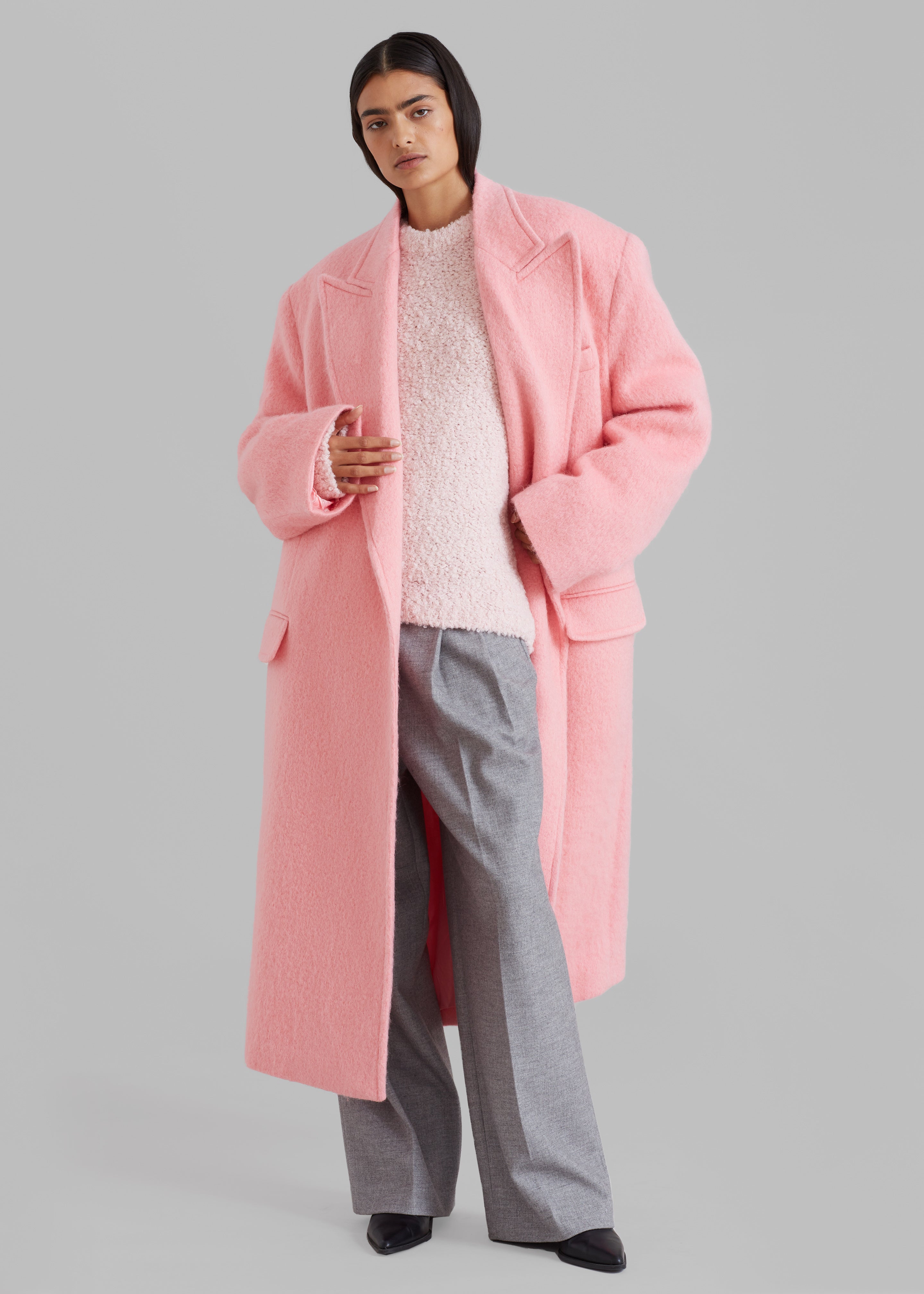 John Oversized Coat - Pink - 7