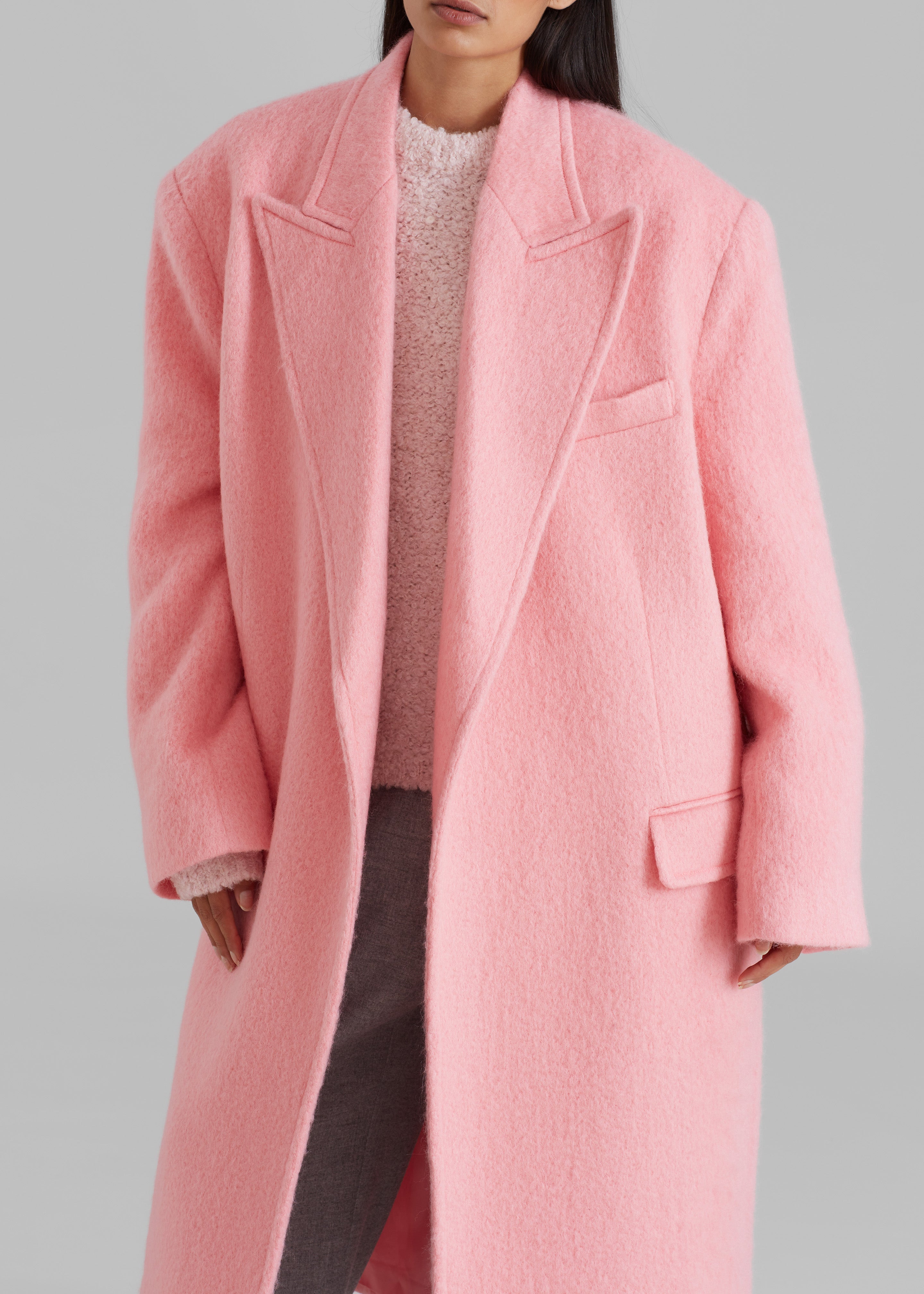 John Oversized Coat - Pink - 8