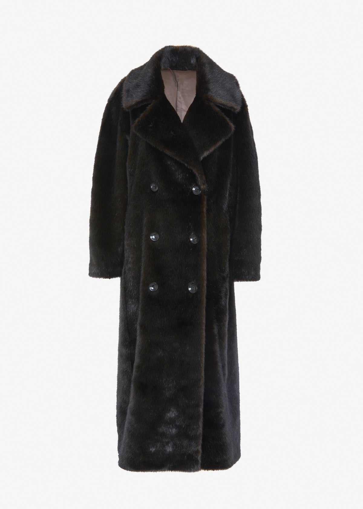 Joni Faux Fur Coat - Dark Espresso - 9