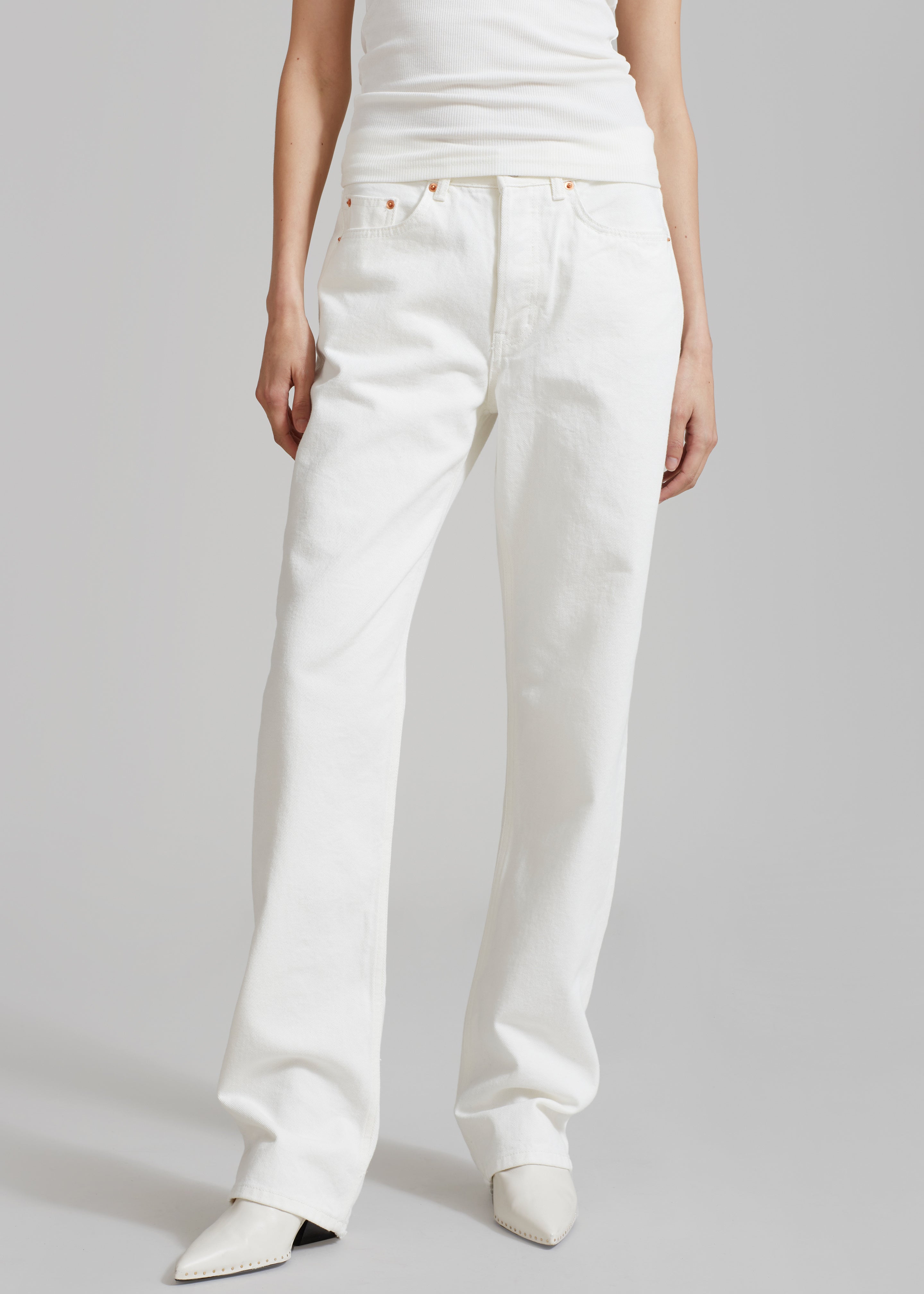 Kadie Straight Jeans - Off White - 4