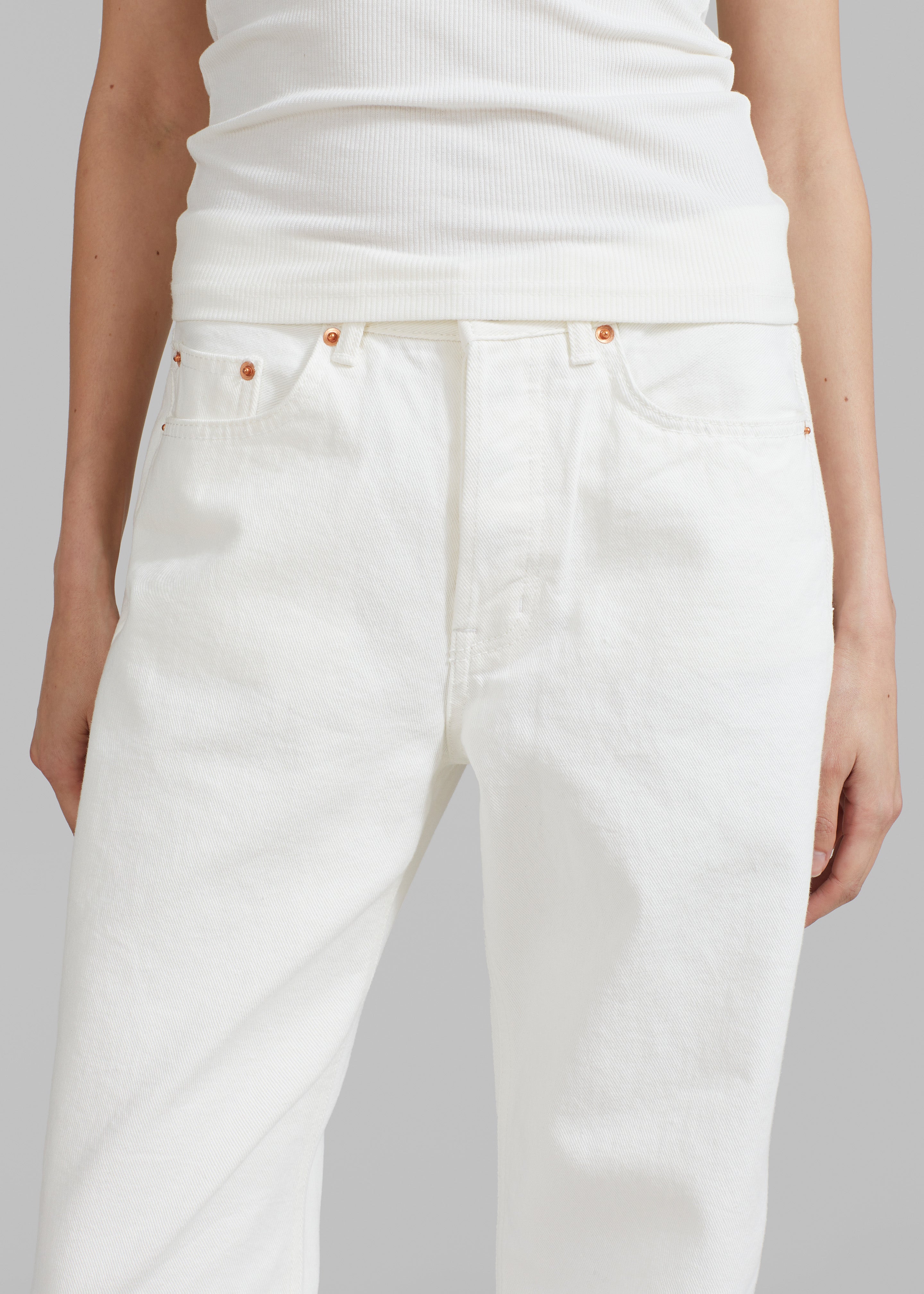 Kadie Straight Jeans - Off White - 3
