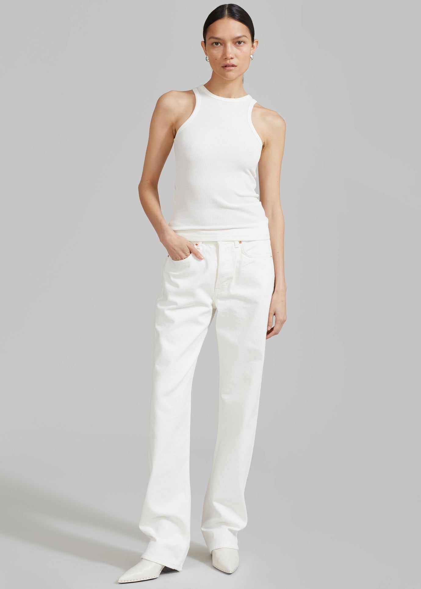 Kadie Straight Jeans - Off White