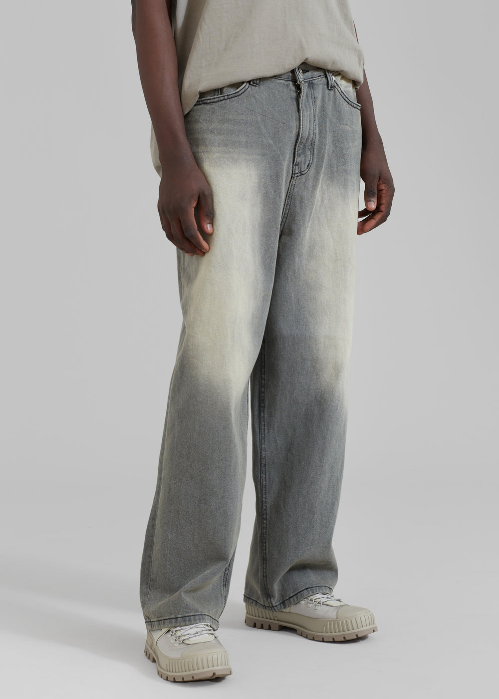 Kane Wide Jeans - Grey Wash - 1