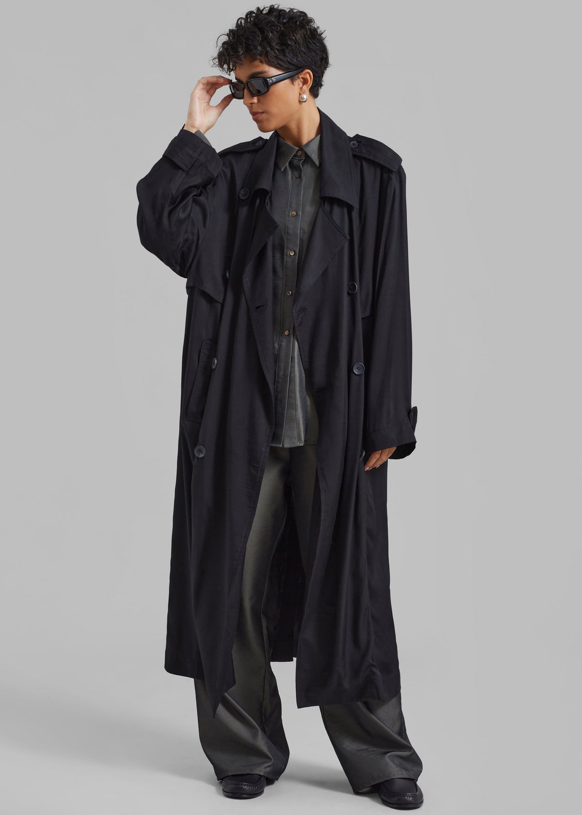 Karolina Trench Coat - Black - 1