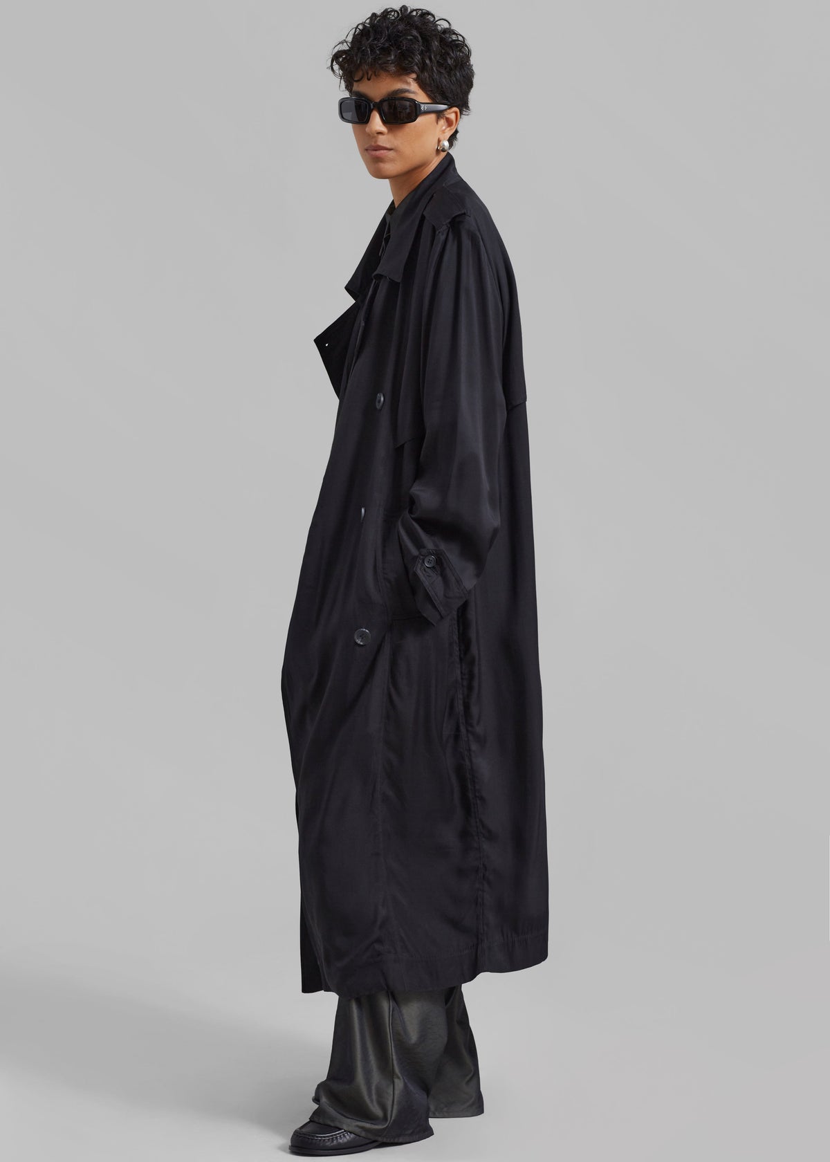 Karolina Trench Coat - Black - 4