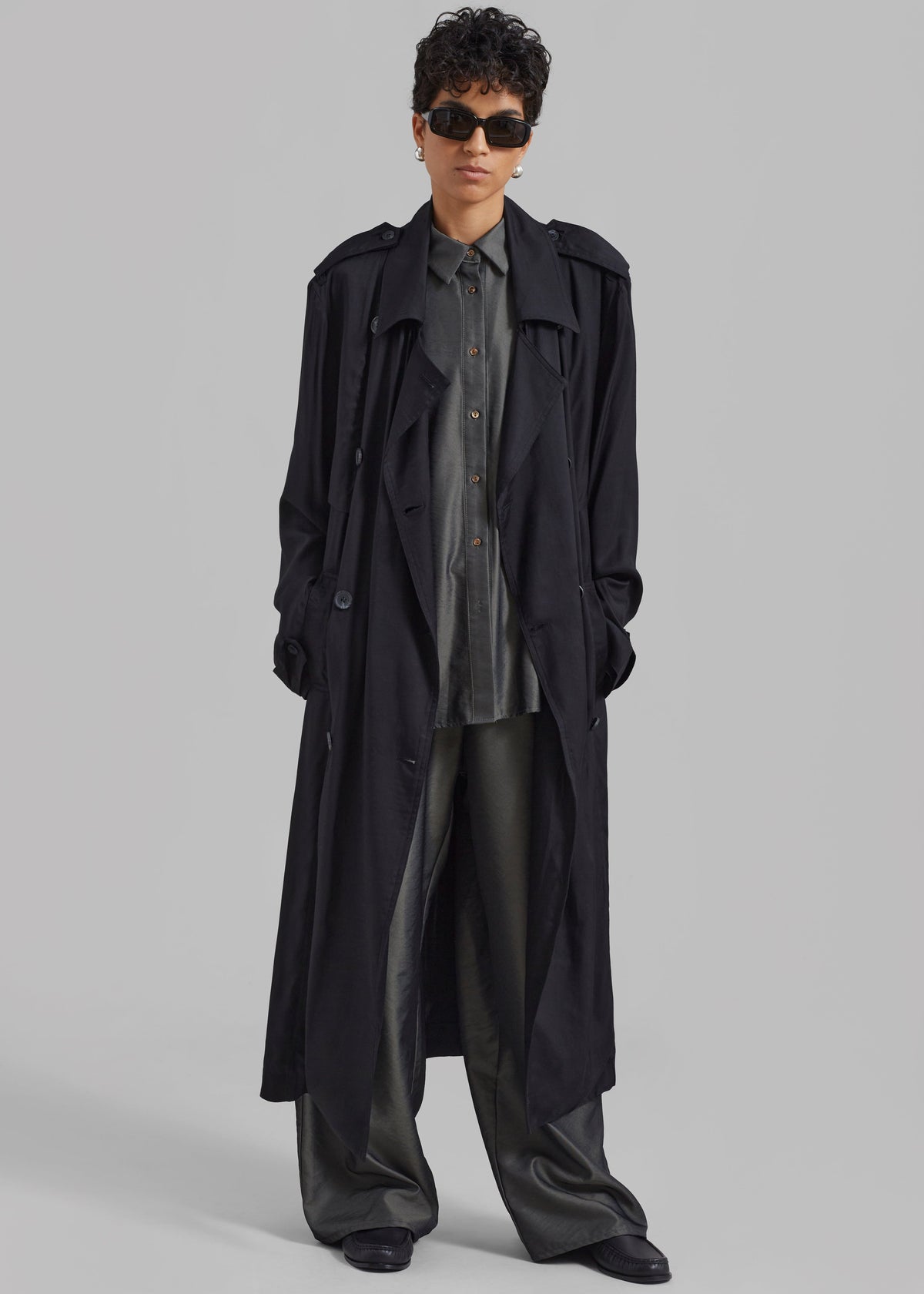Karolina Trench Coat - Black - 3