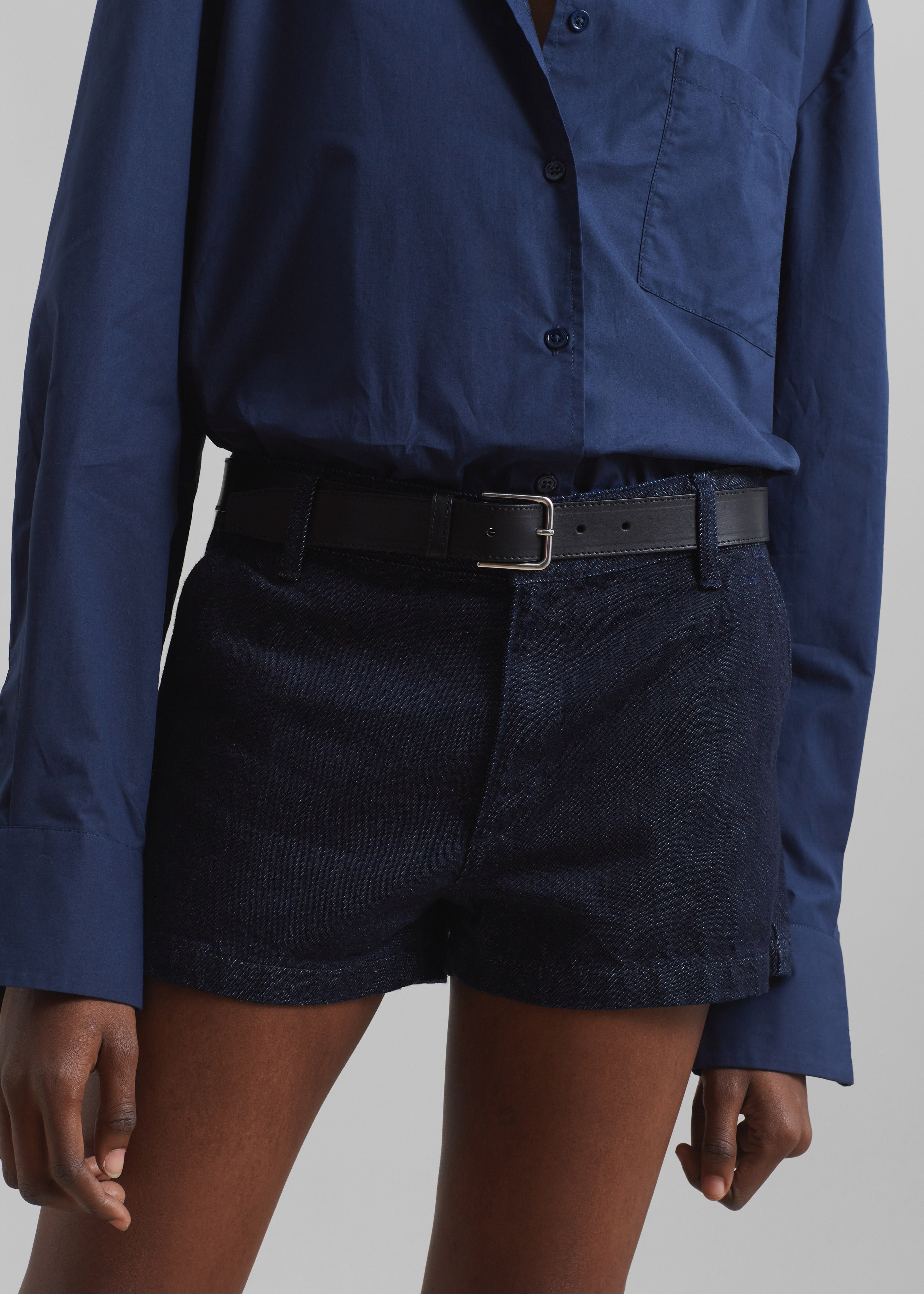 Kate Denim Mini Shorts - Raw Wash - 3