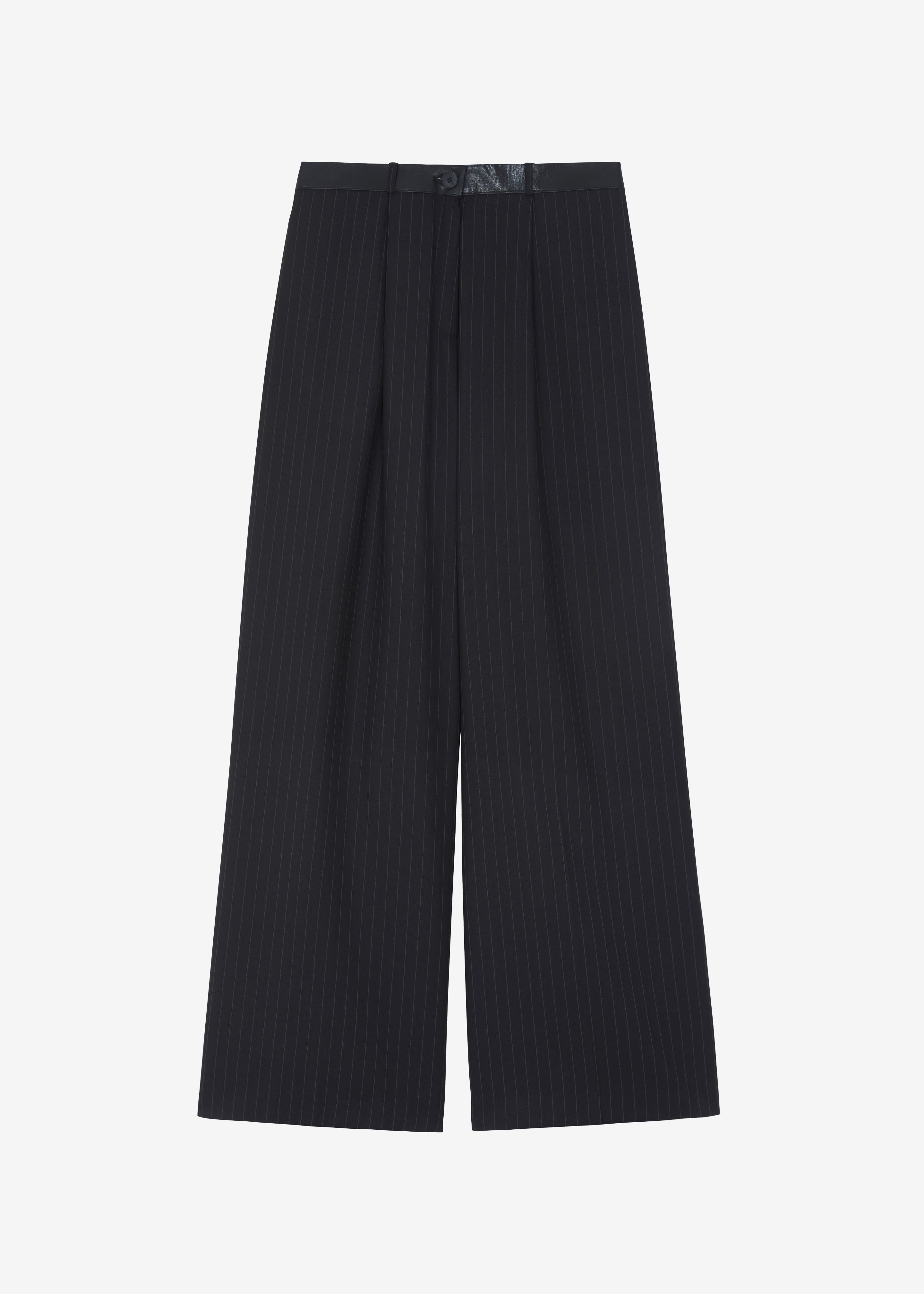 Kerry Trousers - Black Pinstripe - 8