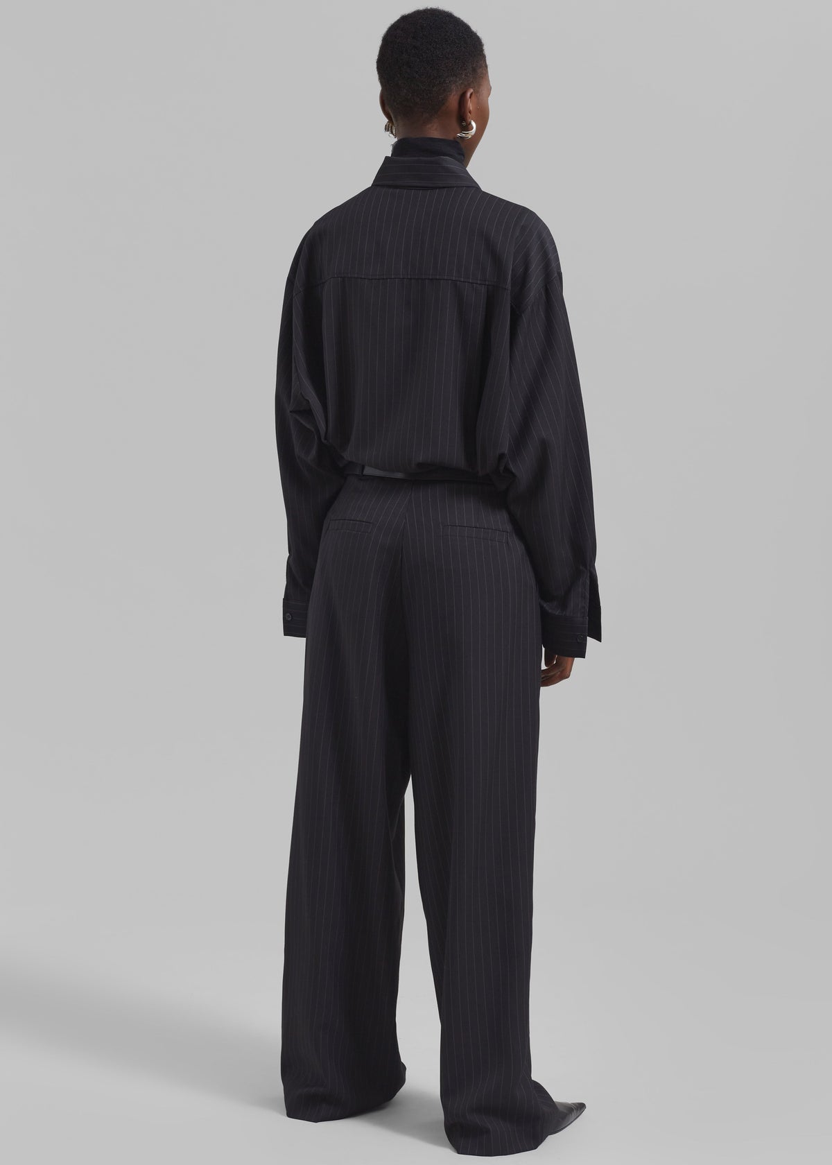 Kerry Trousers - Black Pinstripe - 7