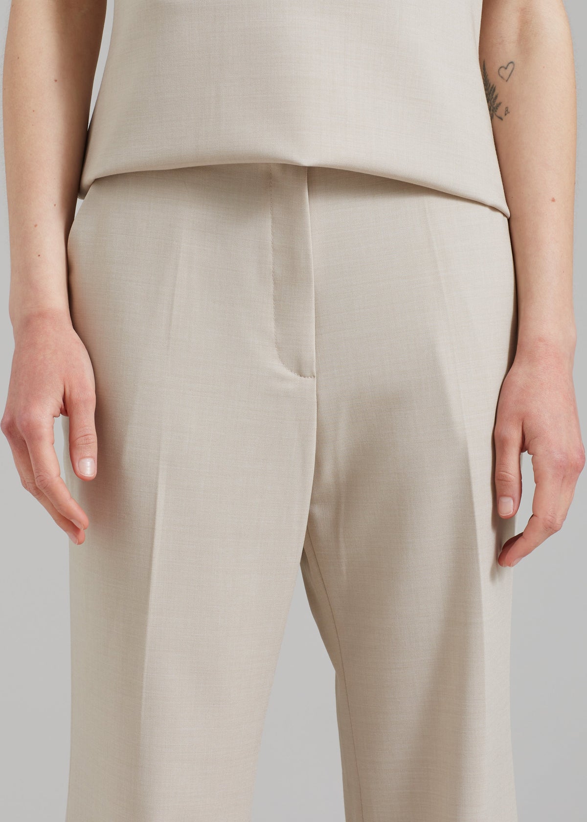 Kit Trousers - Beige - 6