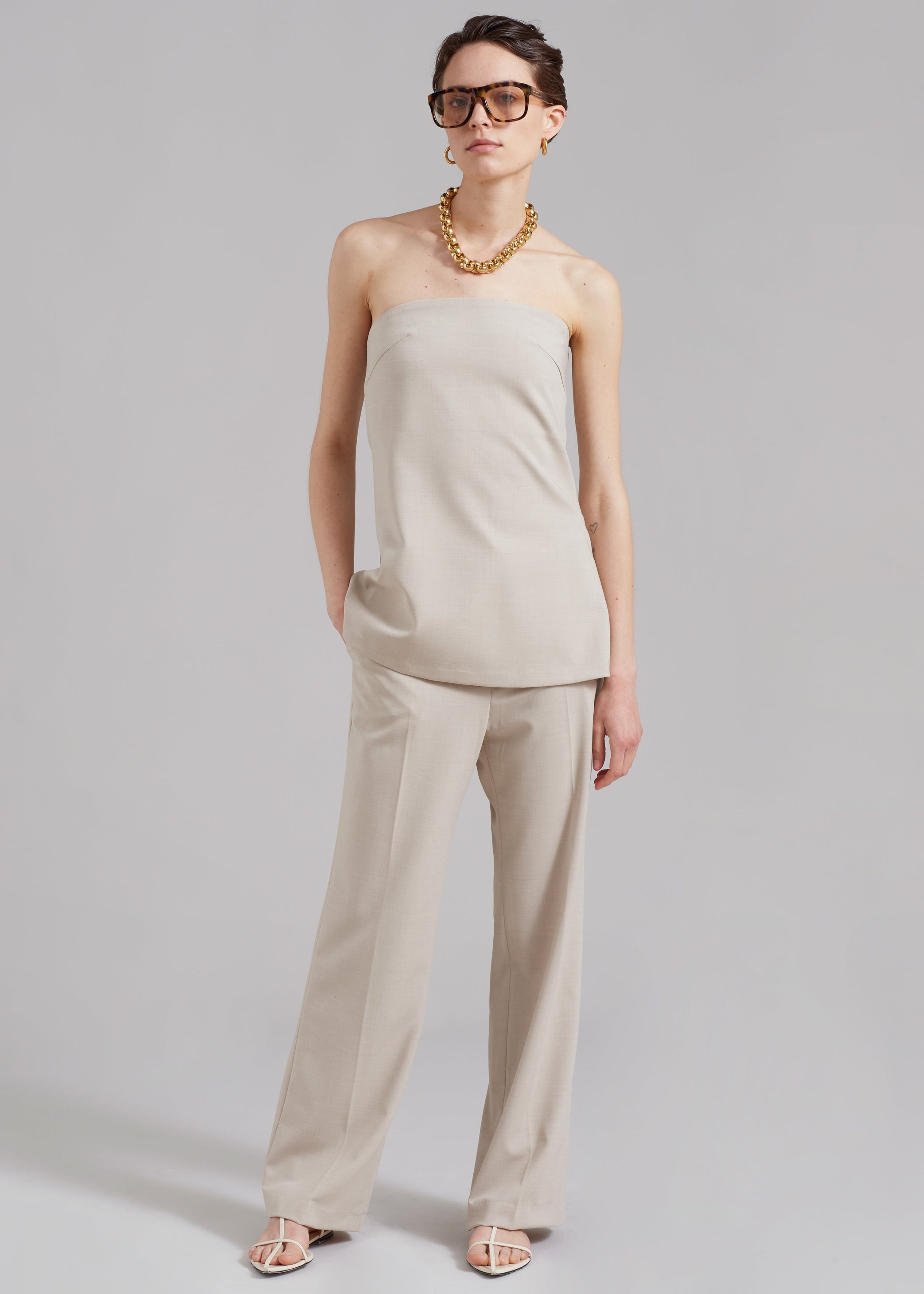 Shop the look image for Kit Trousers - Beige