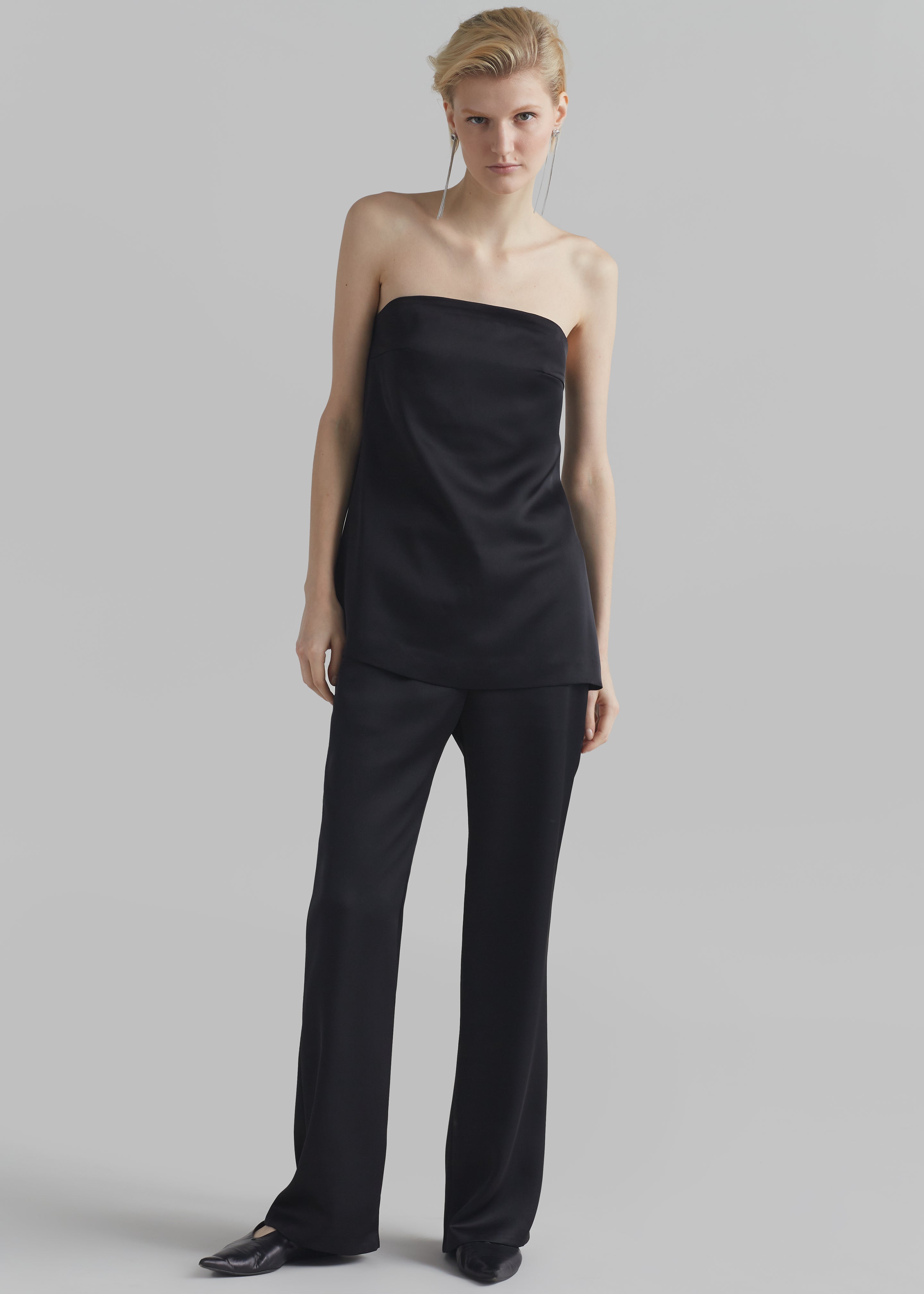 Kit Satin Trousers - Black – Frankie Shop Europe