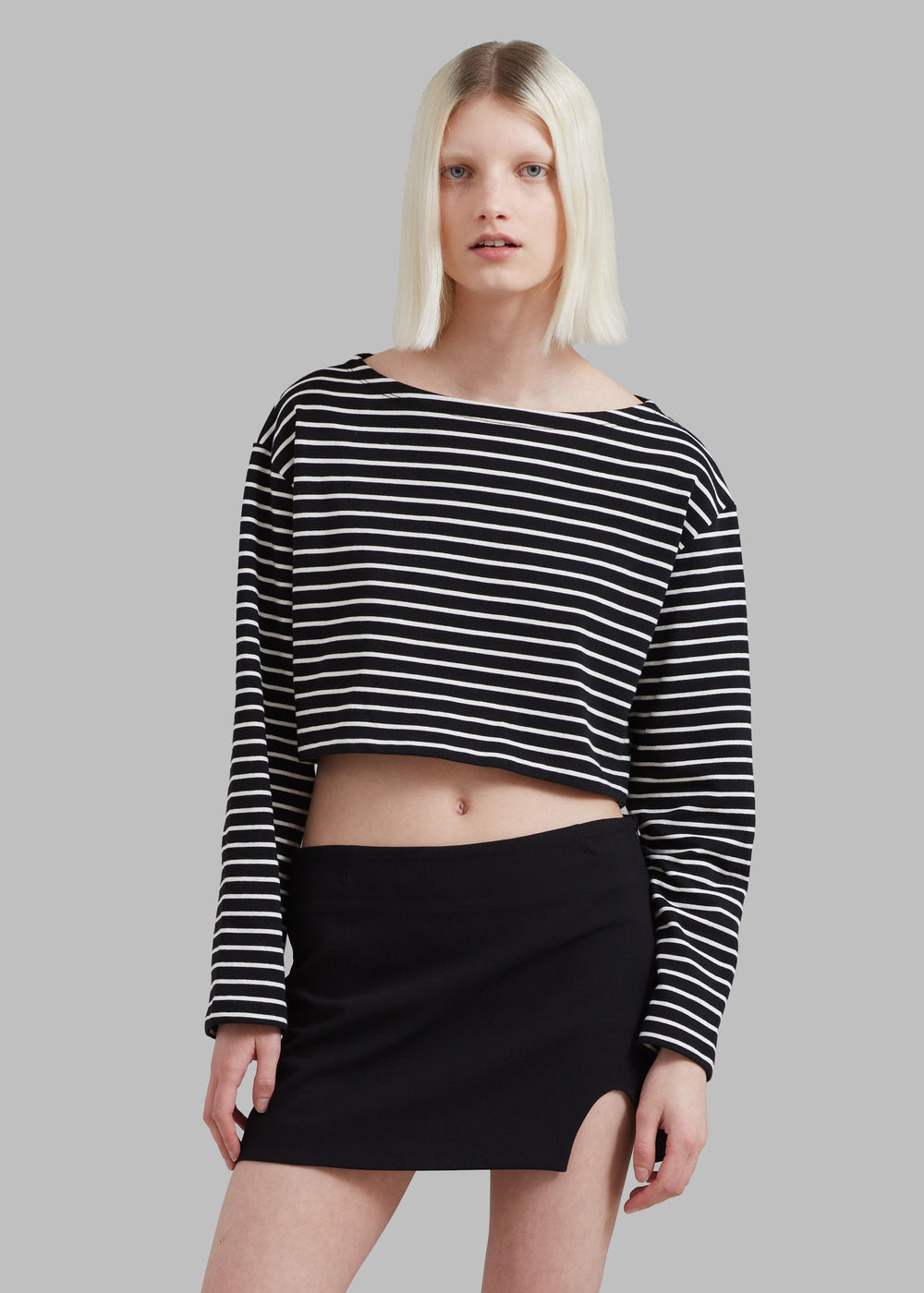 Chester Mini Slit Skirt - Black - 1